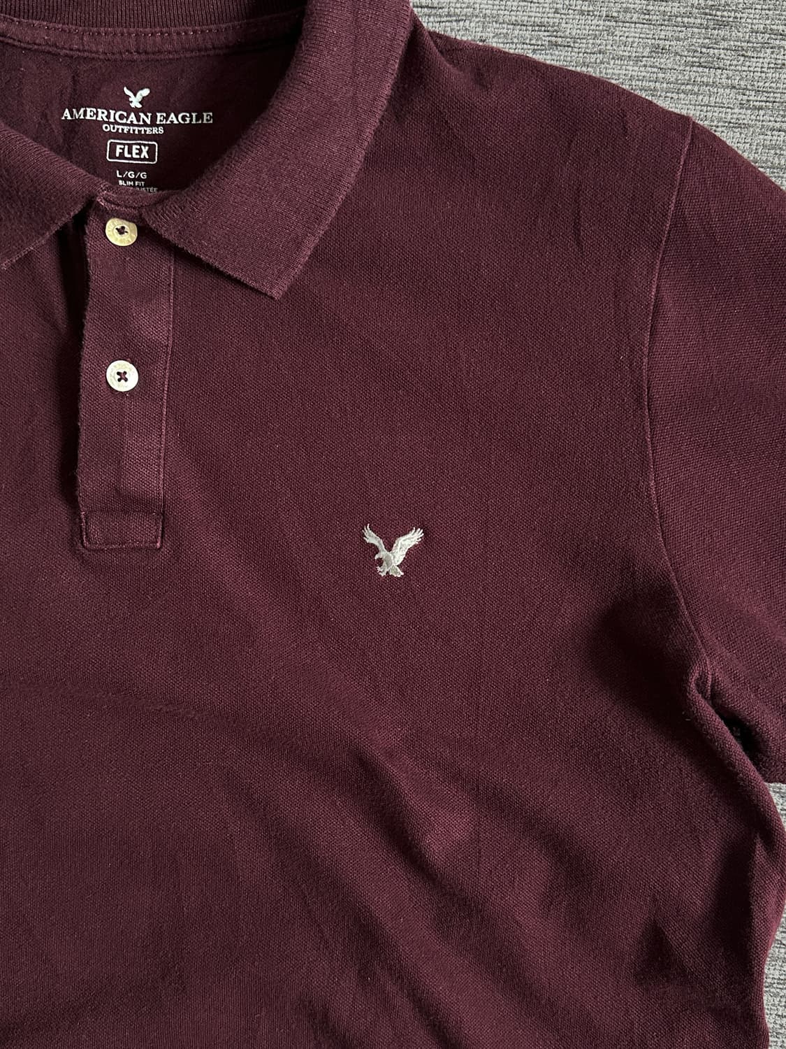 American Eagle 버건디 카라티 상품이미지5