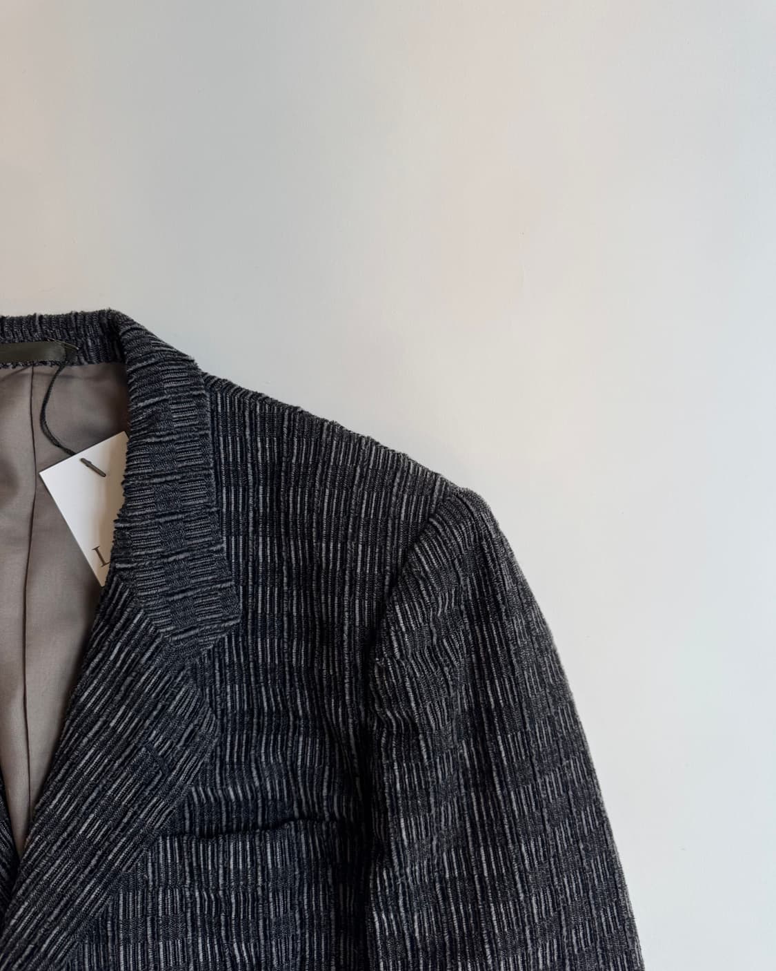 Textured Charcoal Patterned Blazer 상품이미지3