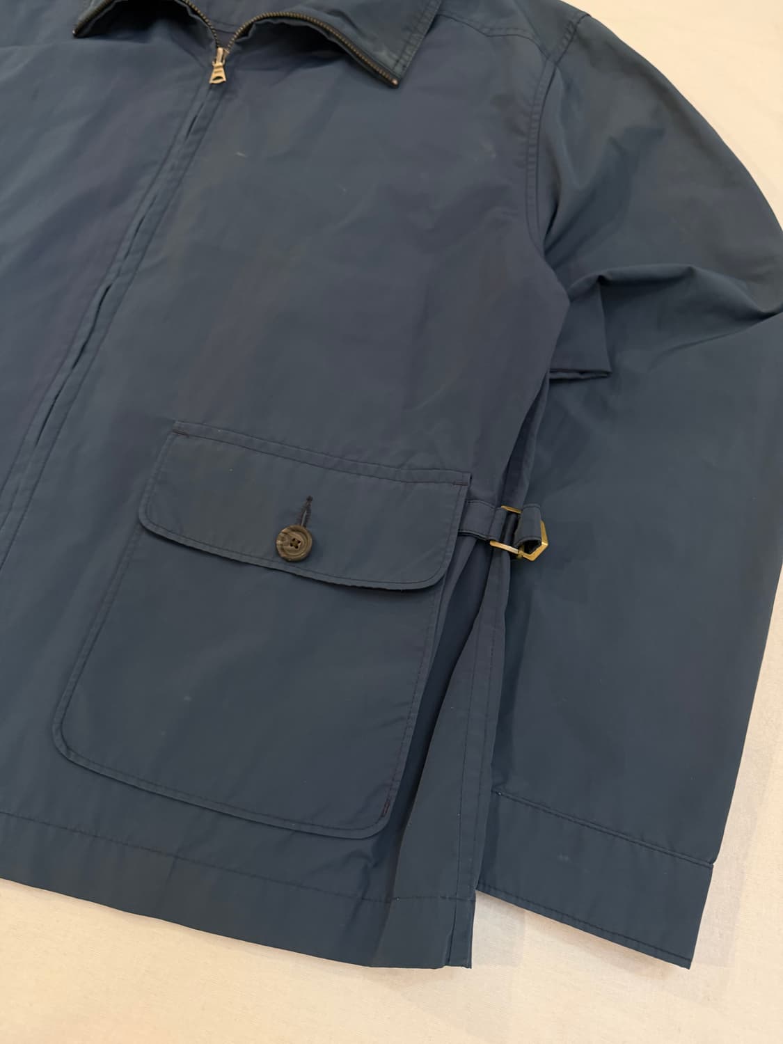 90s 폴로 랄프로렌 A-2 폴리쉘 나일론 스윙탑 자켓 블루 상품이미지2