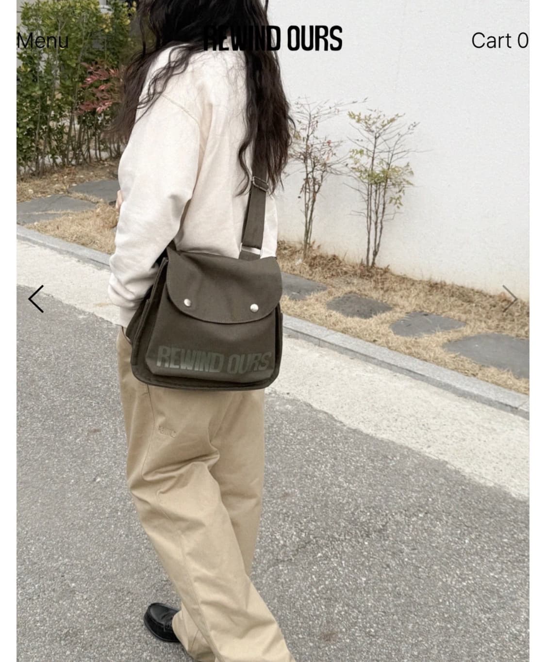 [새제품] 리와인드아워스 메신저백 - 카키 상품이미지4