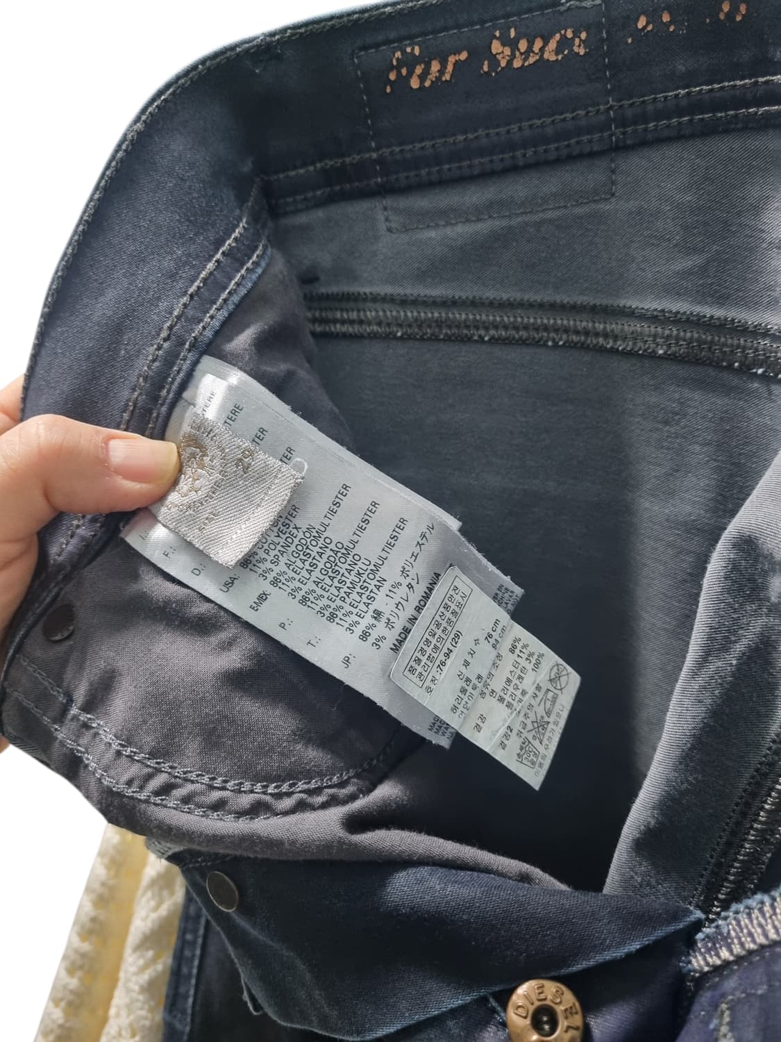 디젤 워싱 데님 청바지 슬림핏 29 상품이미지5