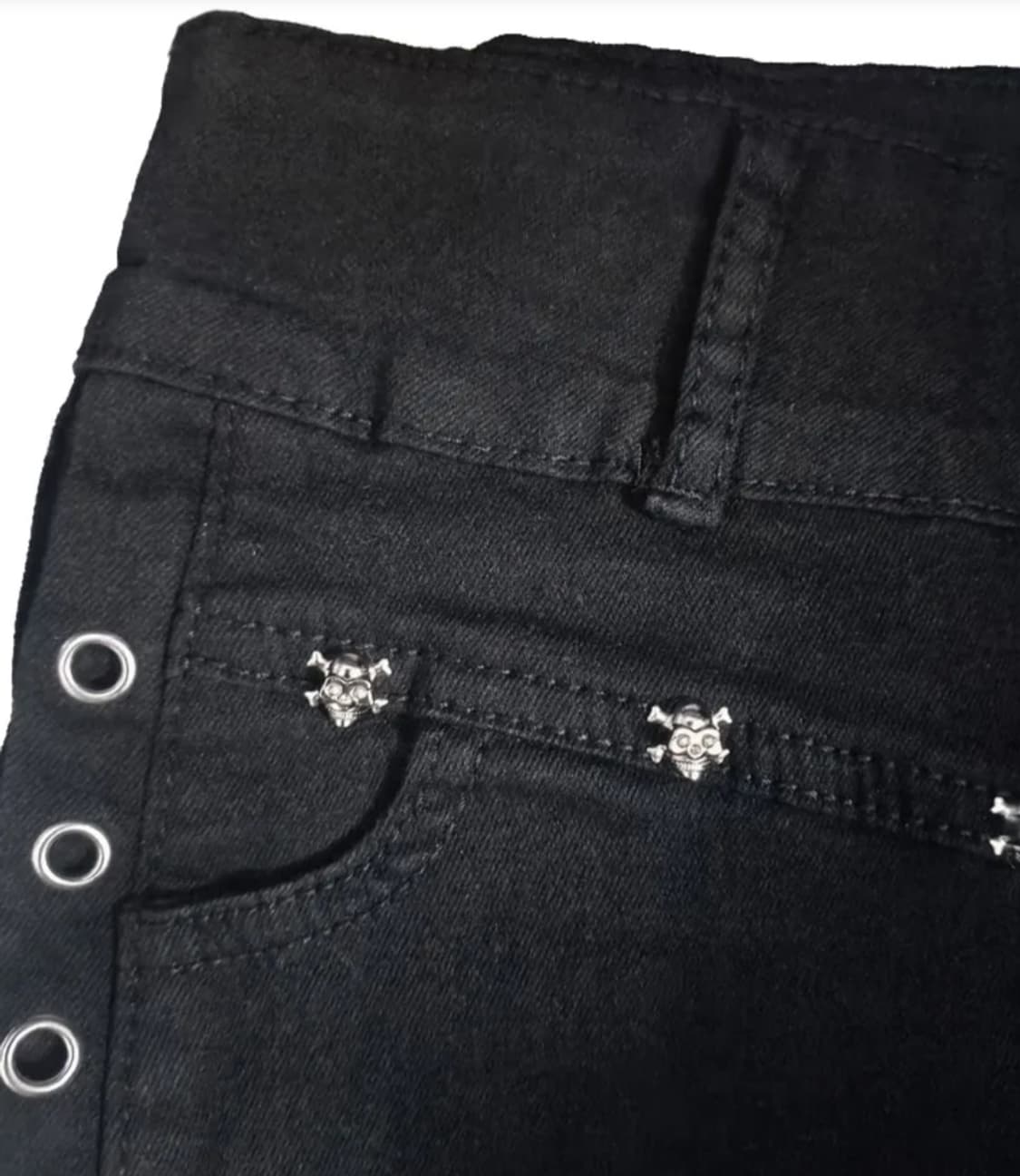 스컬 스터드 숏팬츠 반바지 중녀st (벨트세트) 상품이미지3