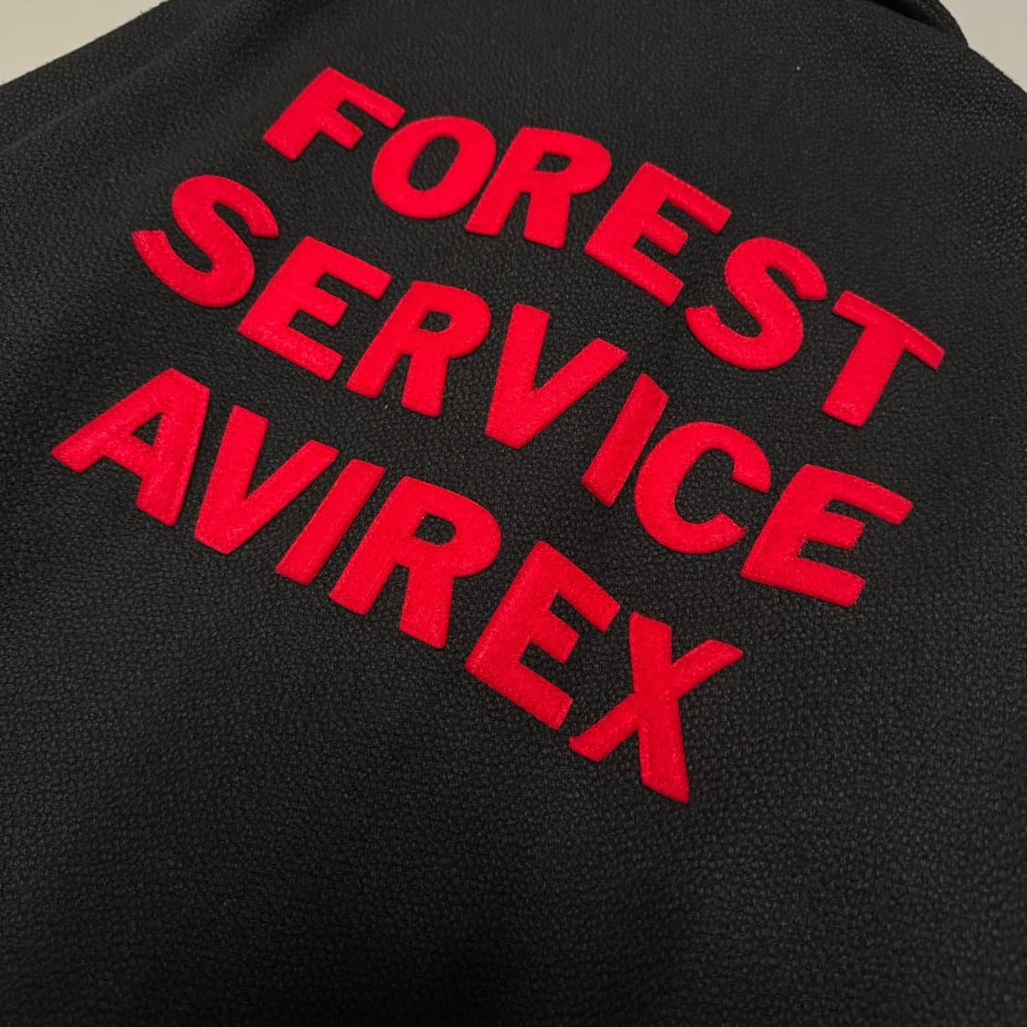 아비렉스(AVIREX) 블랙 포레스트 서비스 패치로고 울 블루종 자켓 M 상품이미지7