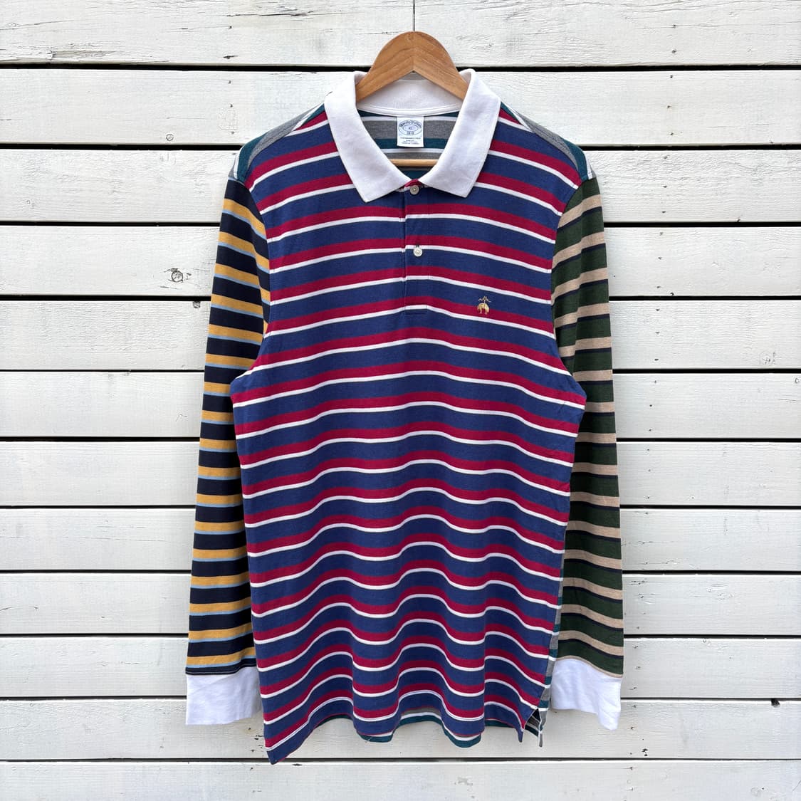 Brooks Brothers 브룩스브라더스 스트라이프 카라티 롱슬리브 상품이미지1