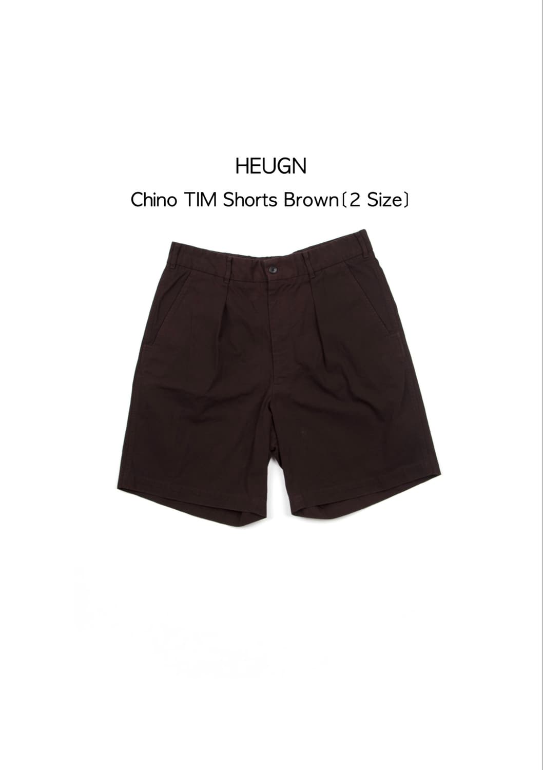 HEUGN Chino TIM 쇼츠 브라운 상품이미지1