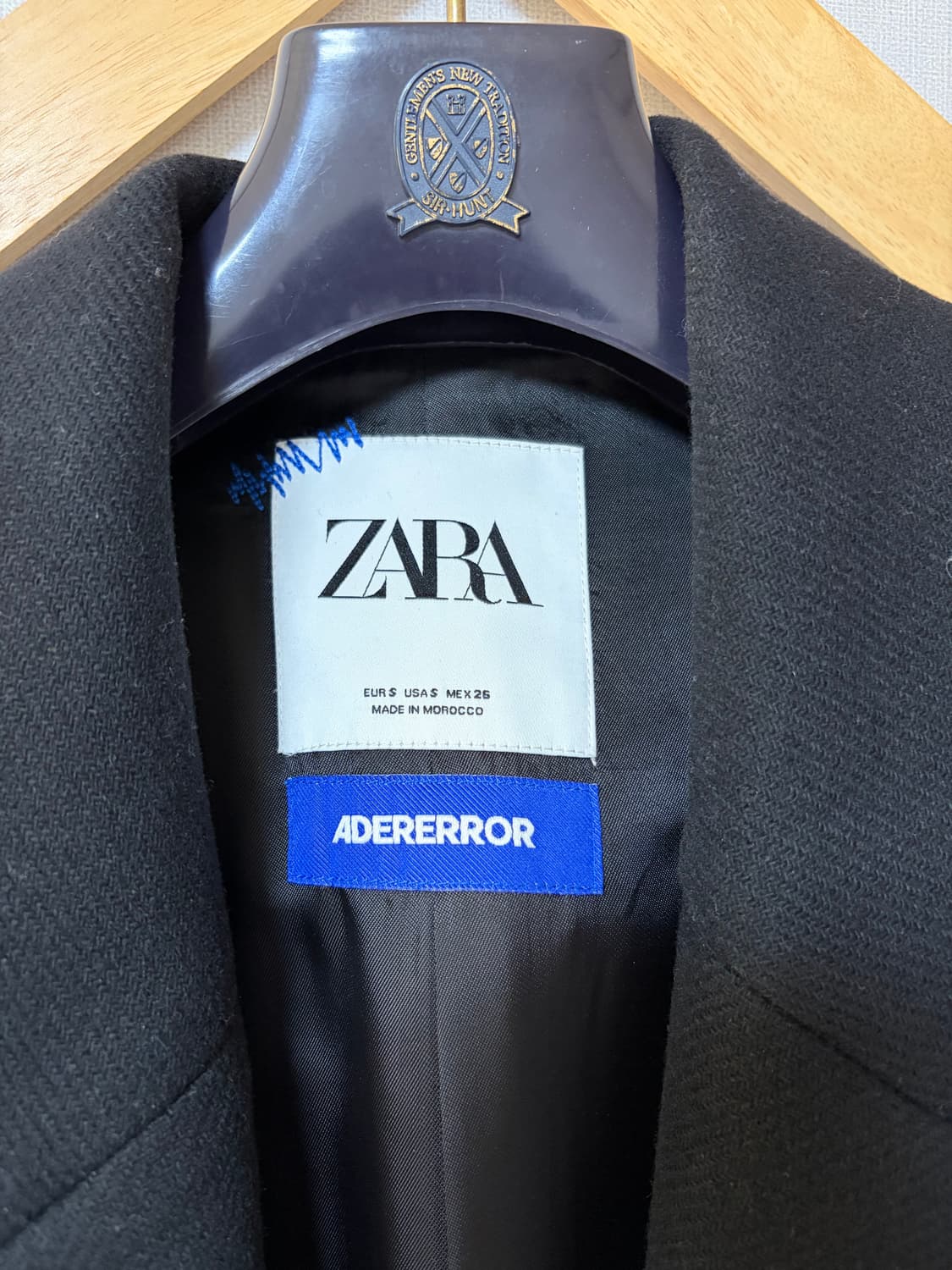 자라 x 아더에러 자더에러 울 블렌드 블랙 코트 S 사이즈 상품이미지2