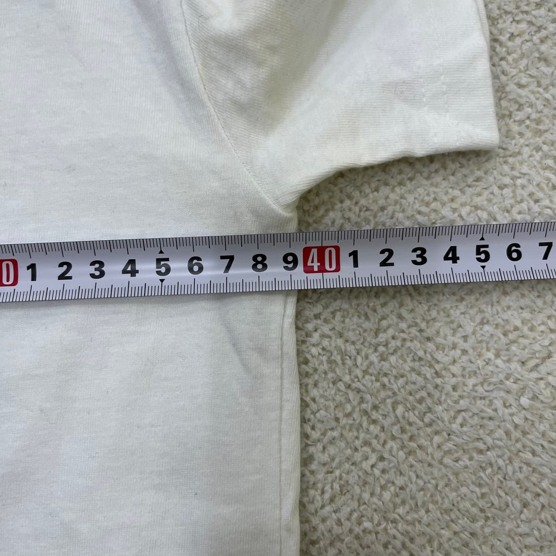 실측확인 레터프롬문 여성 크롭 반팔티 0415M 상품이미지8