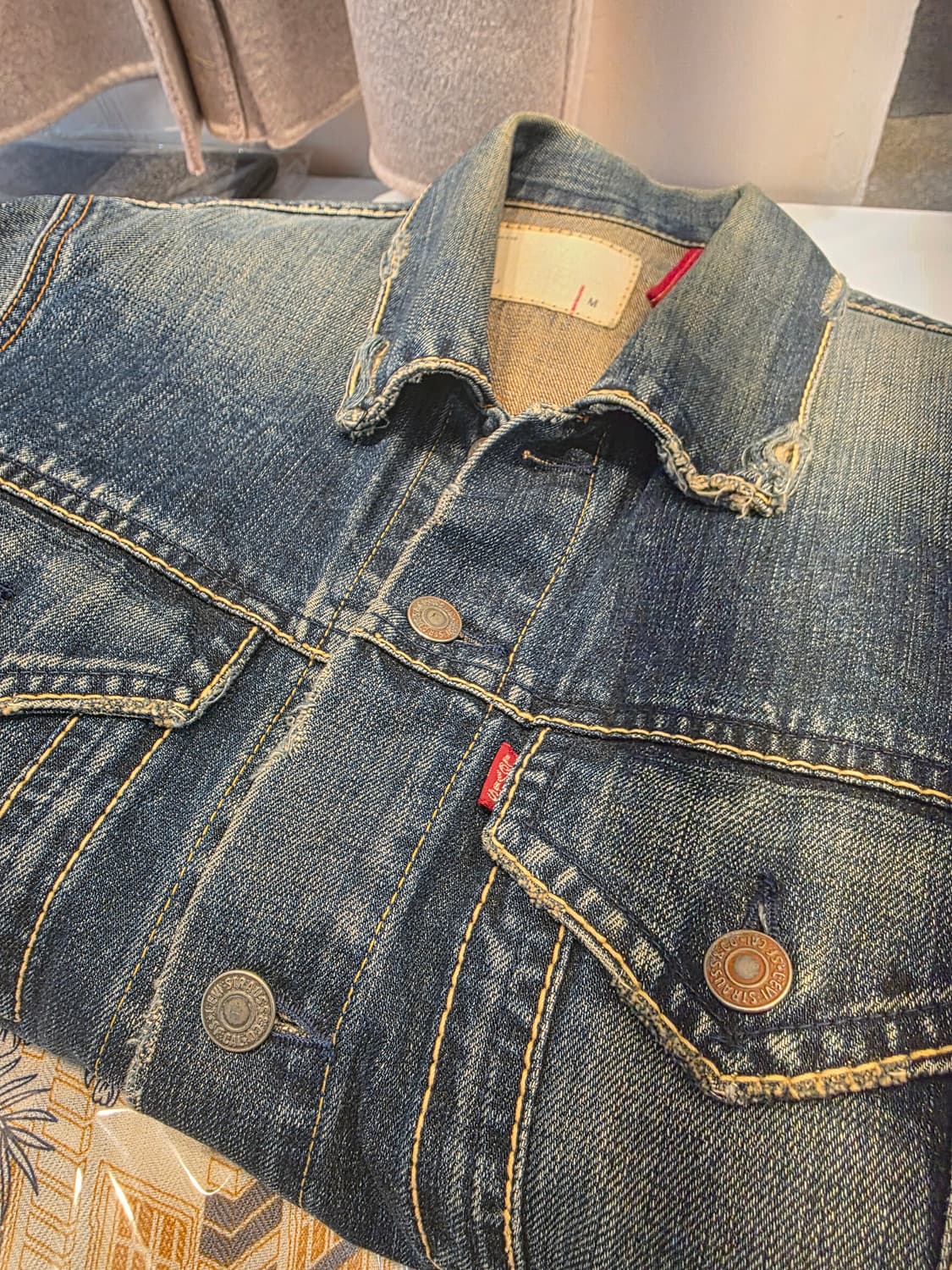 재팬 리바이스 레드룹 새들스티치 M 상품이미지10