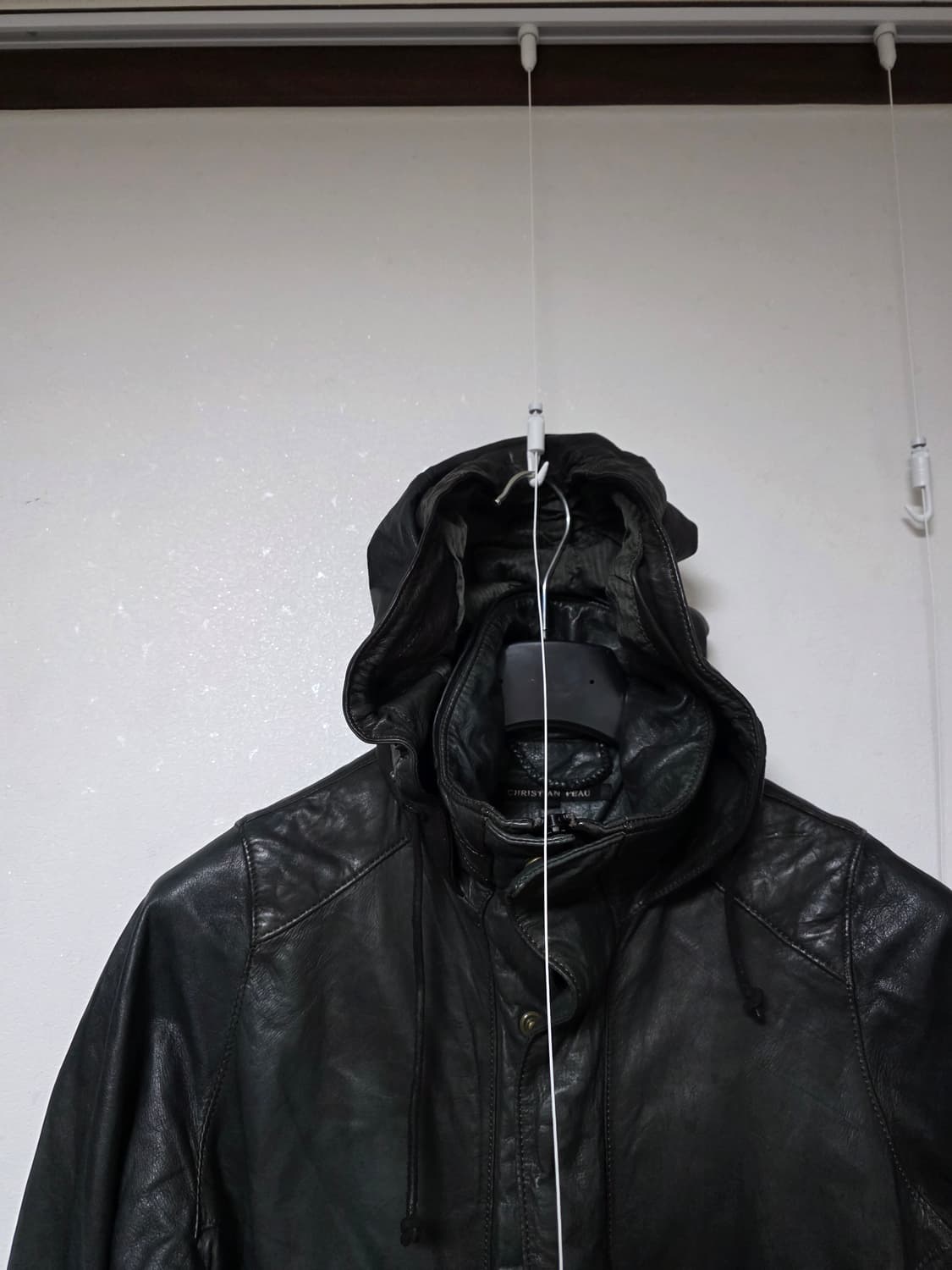 Christian peau hooded leather jacket 상품이미지3