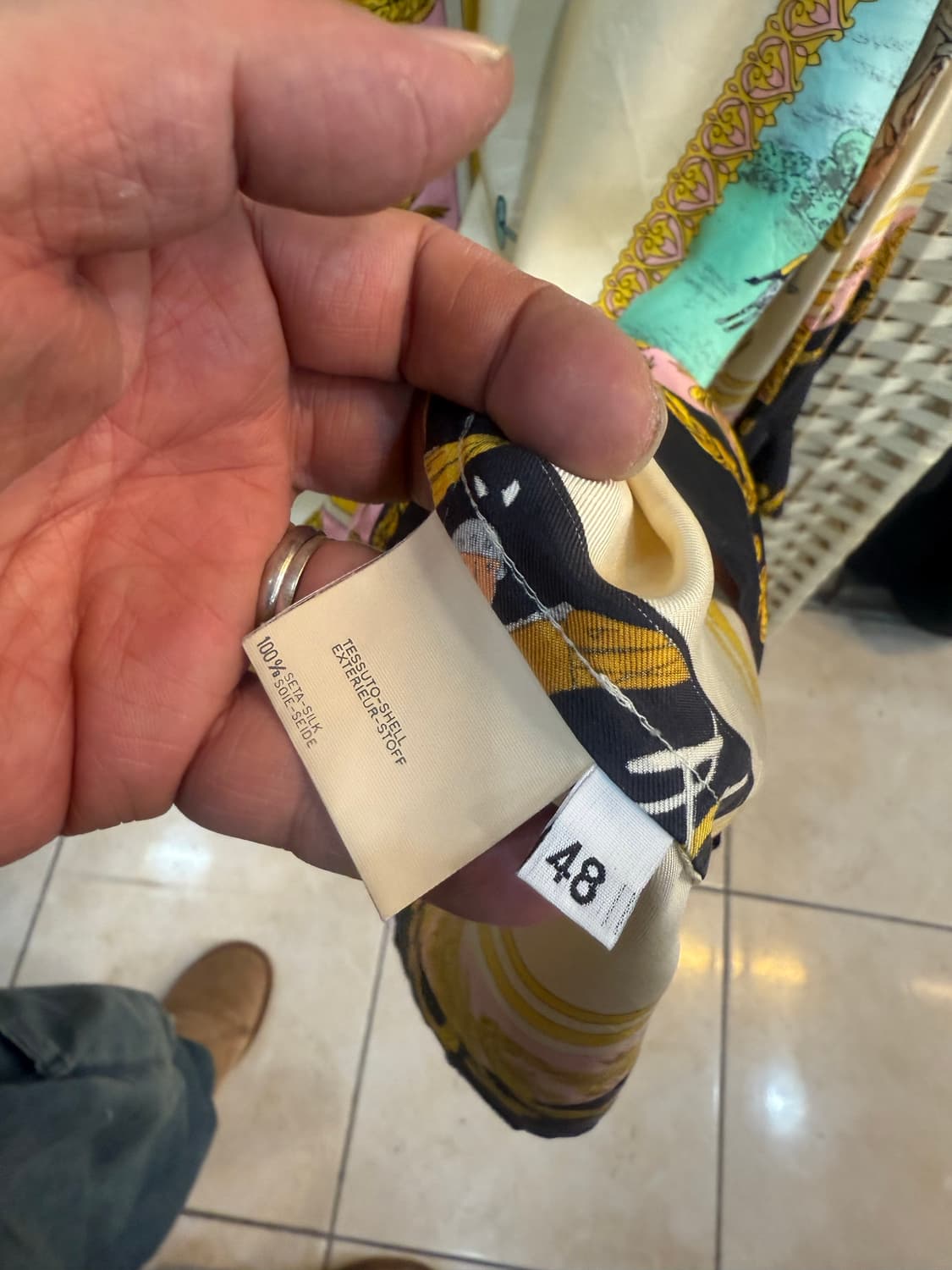 48/100-105 정품 베르사체 실크셔츠 팝니다 상품이미지3