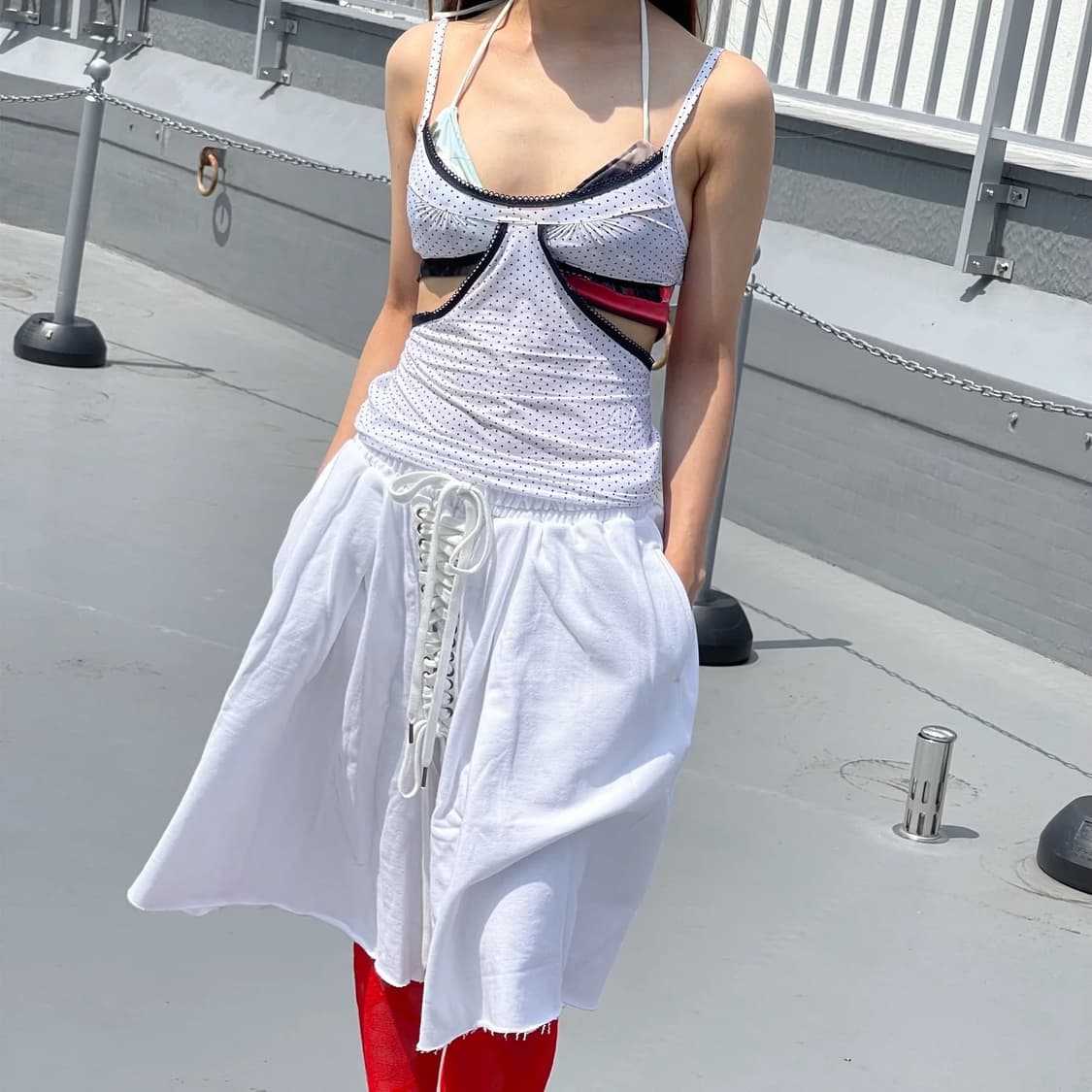 pin dot lingerie camisole (white) 상품이미지1