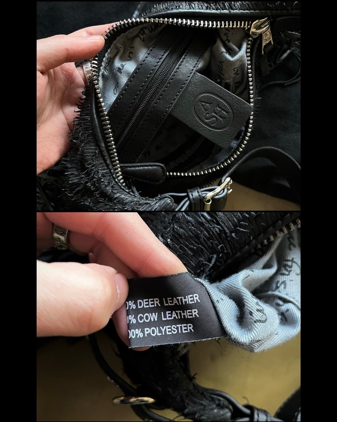 Ash Real Deer & Cow Leather Fringe Bag 상품이미지10