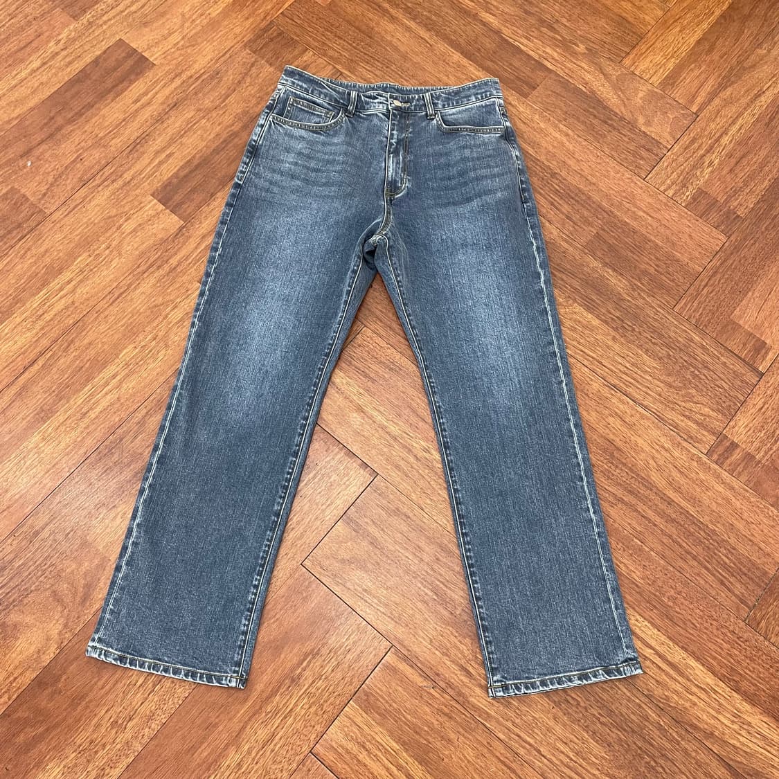 247 시리즈 세미와이드 중청 데님 팬츠 상품이미지1