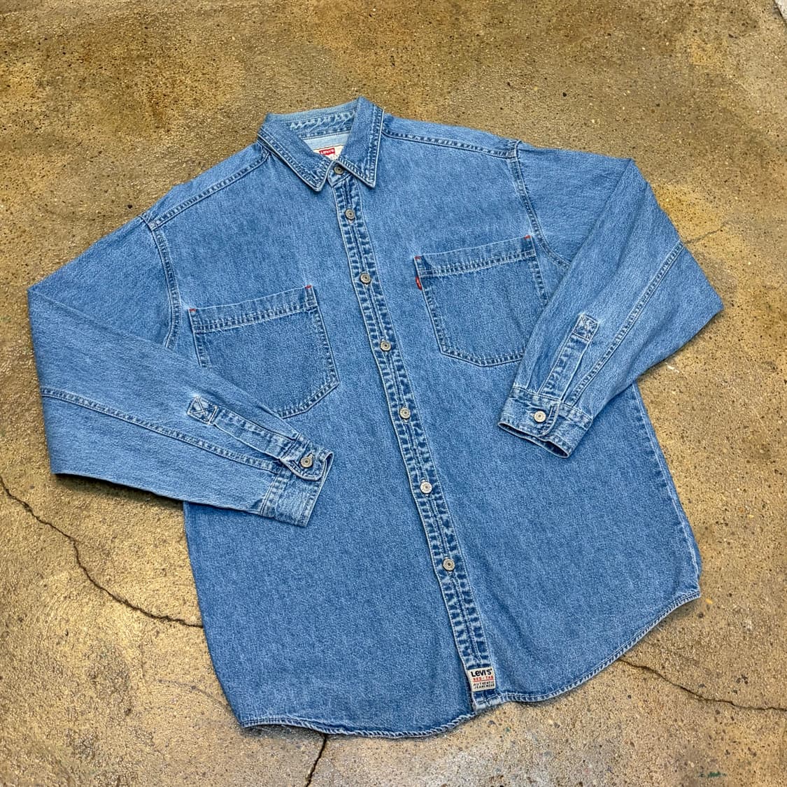 90s 미국빈티지 리바이스 데님셔츠 청셔츠 청남방 상품이미지2