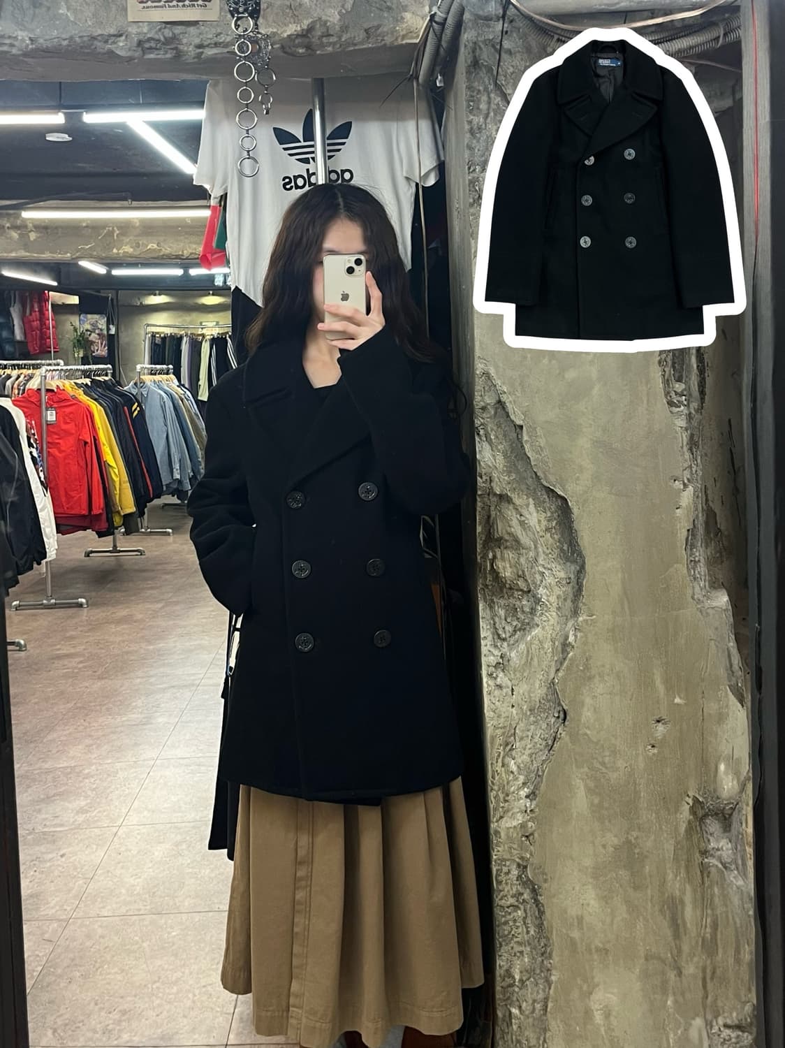 폴로 랄프로렌 코트 블랙 M #csz2301 상품이미지1