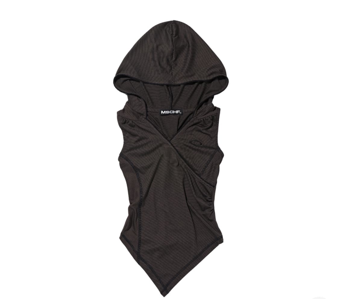 미스치프 후드 스트라이프 베스트 M 상품이미지1