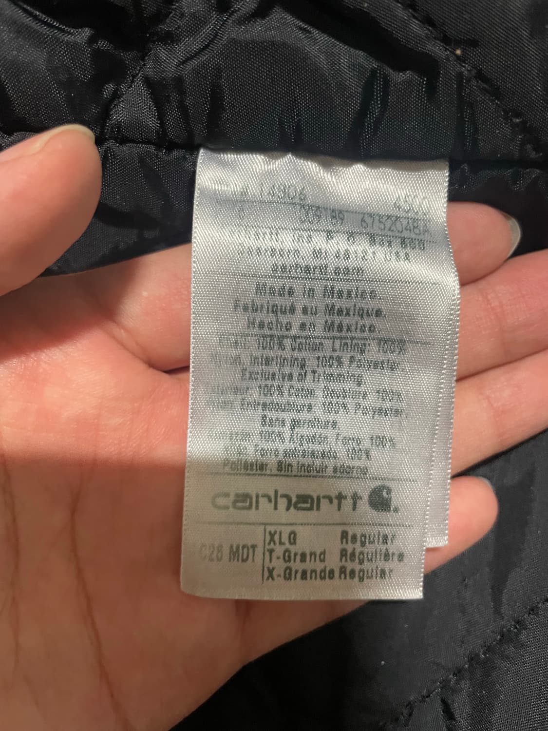 칼하트 워크 자켓 XL 네이비 상품이미지2