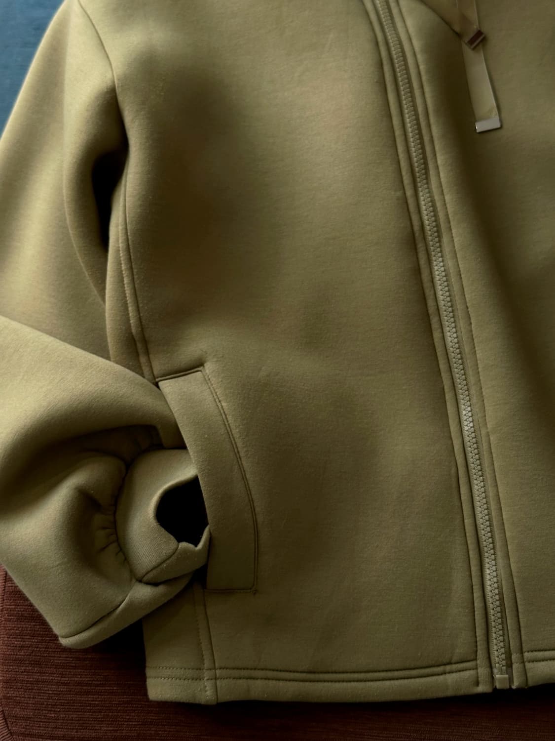 High gauge knitted hood zip parka 상품이미지2