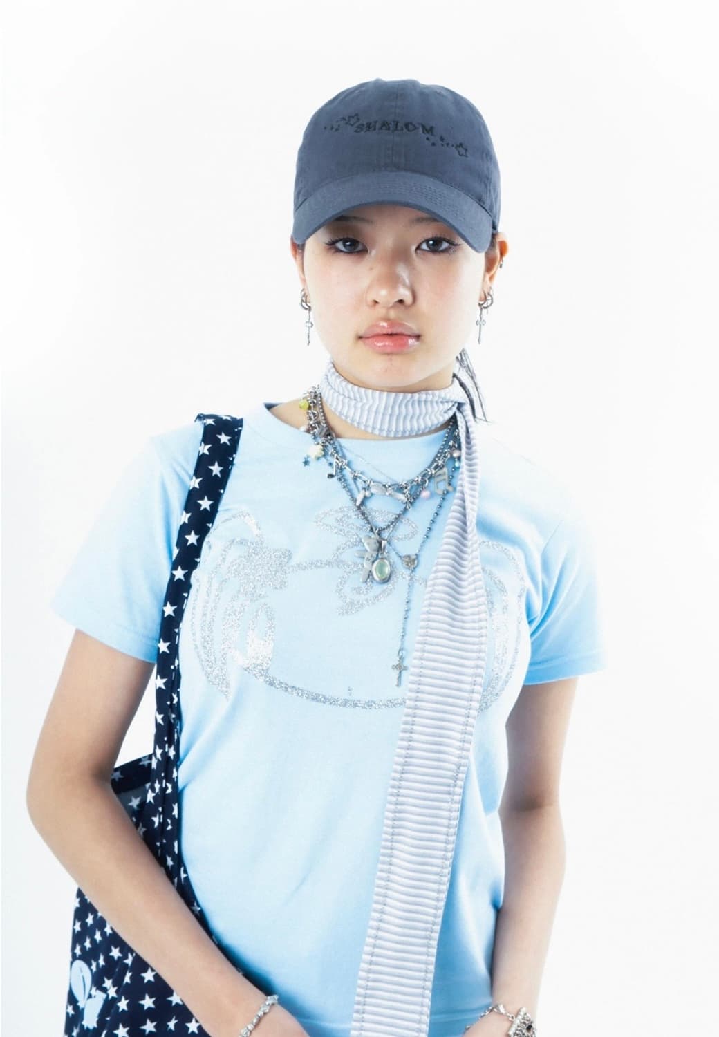 샬롬클럽 퓨로밤 티셔츠 반팔티 스카이 S 상품이미지3