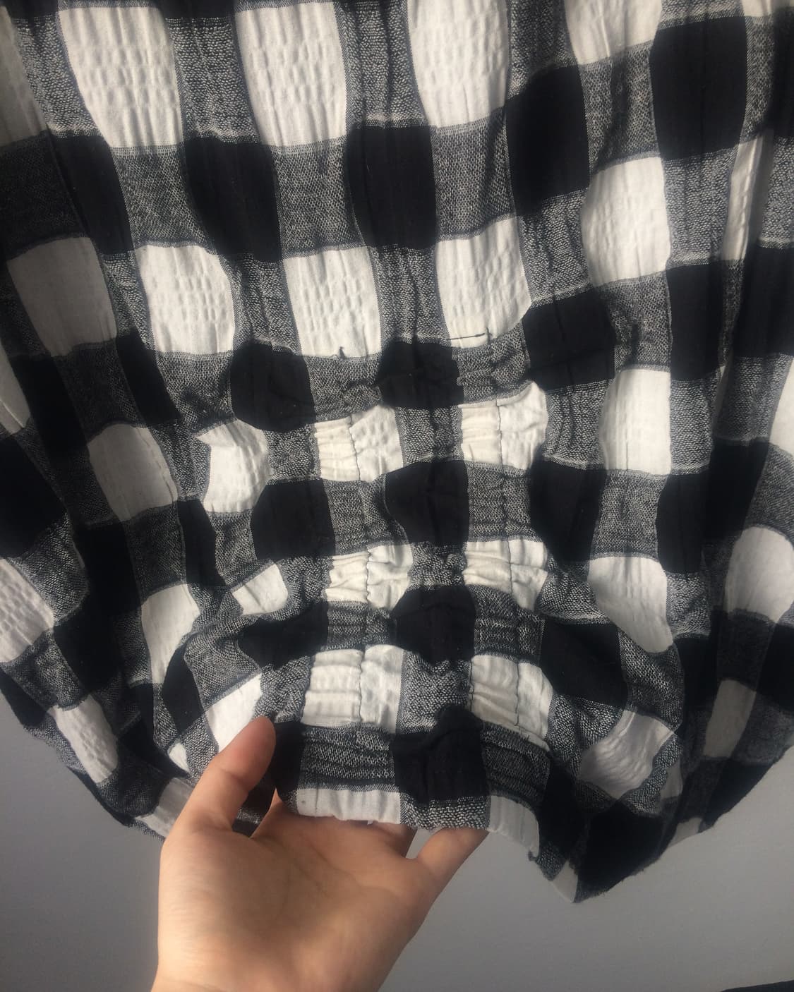 Check pattern balloon fit onepiece 상품이미지3