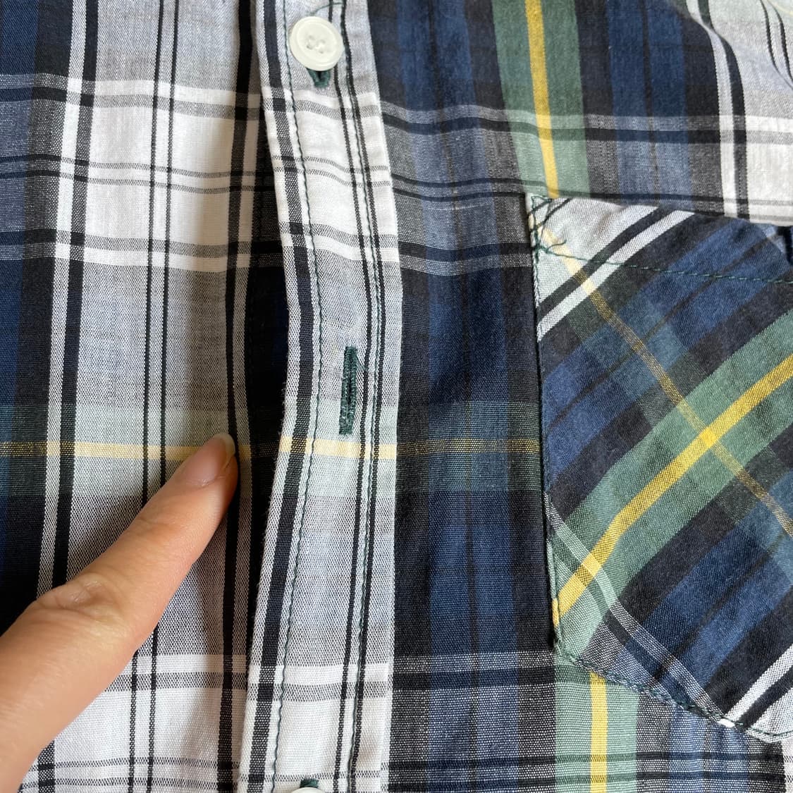 UGIZ 체크 원포켓 긴팔 셔츠 90 상품이미지4