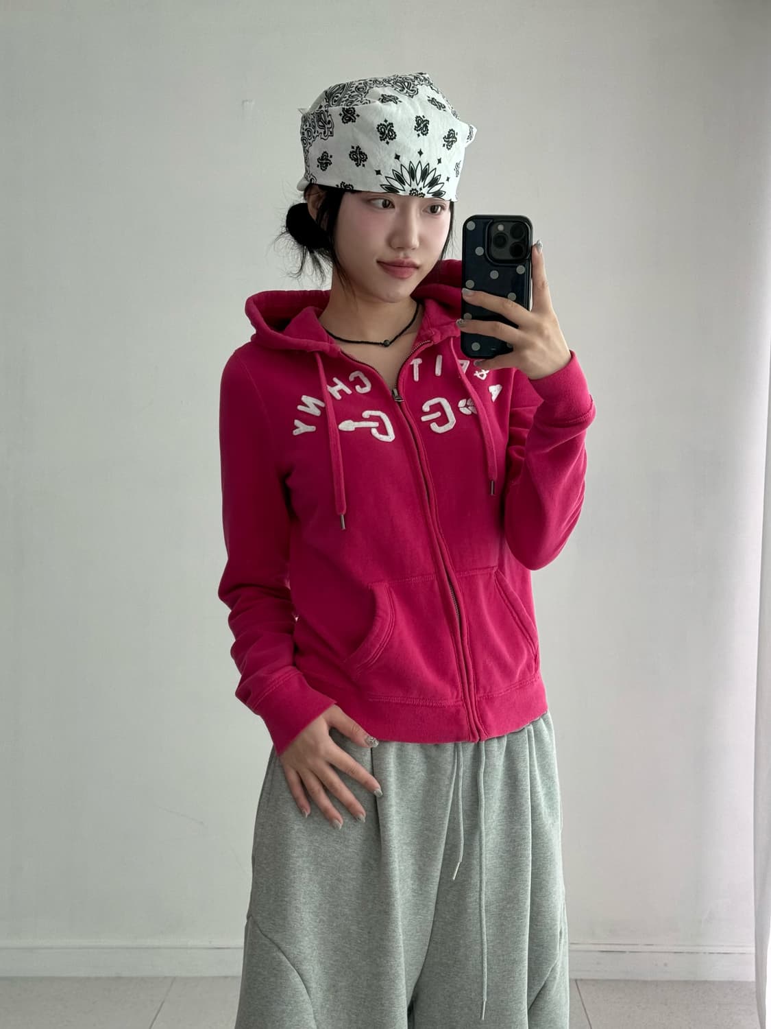 아베크롬비 핫핑크 후드집업 상품이미지4