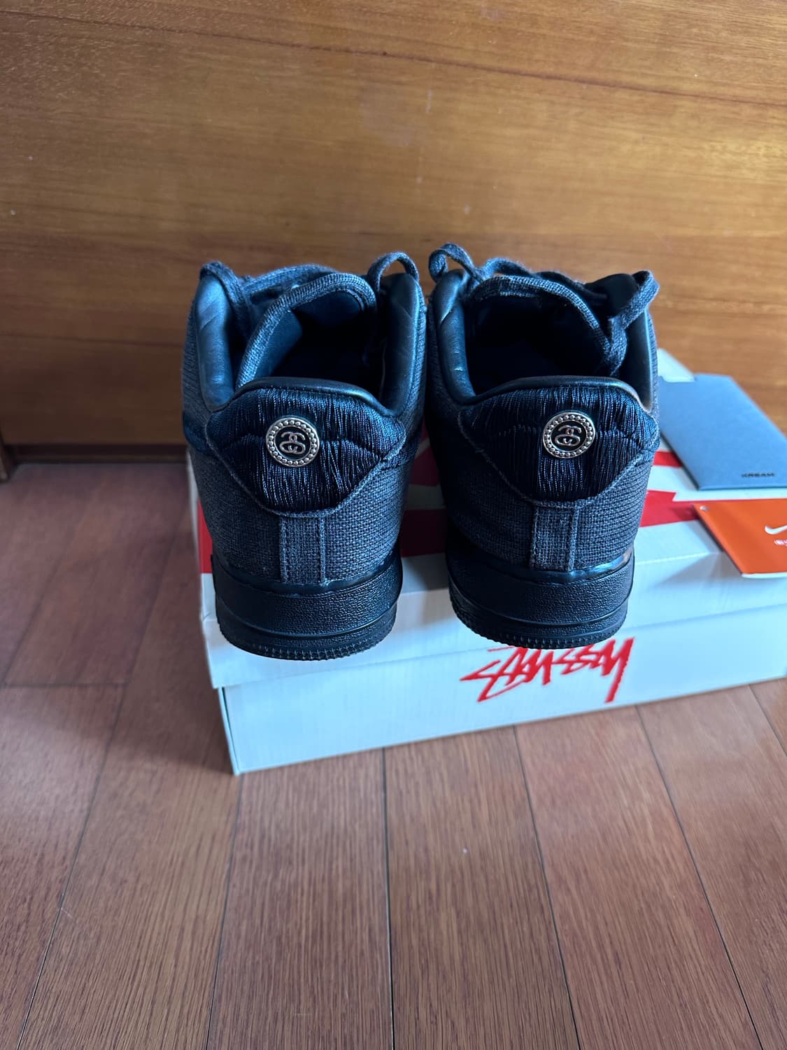 [280] 나이키 스투시 에어포스1 트리플 블랙 상품이미지4