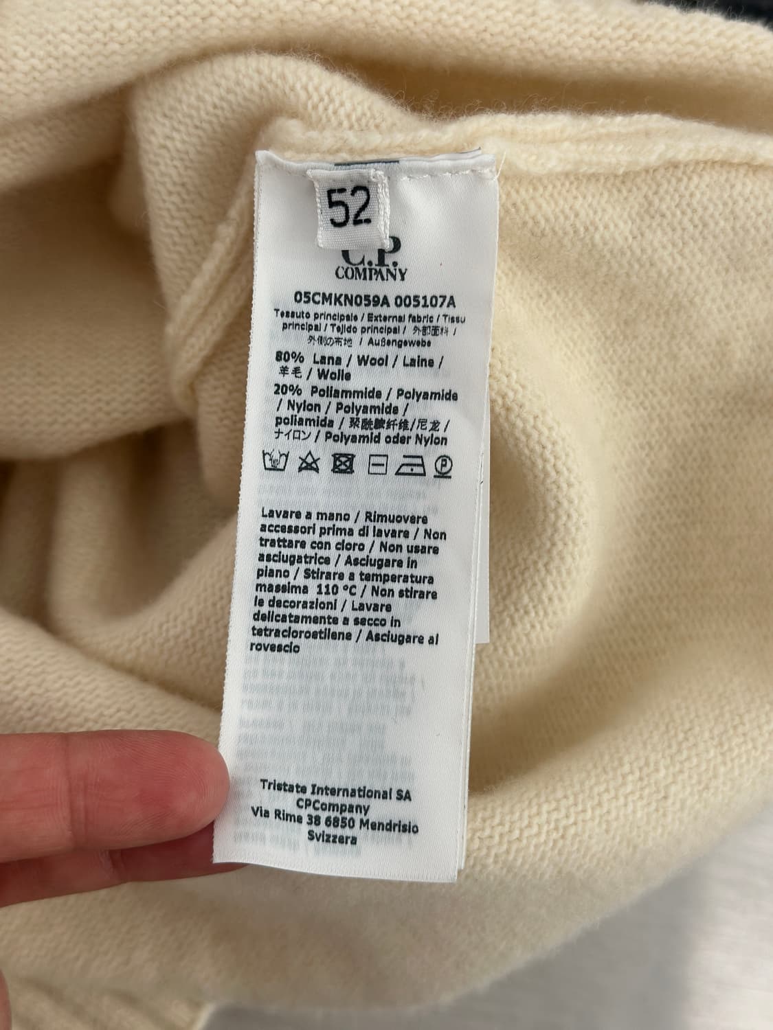 C.P컴퍼니 렌즈와펜 아이보리 울 니트  상품이미지9