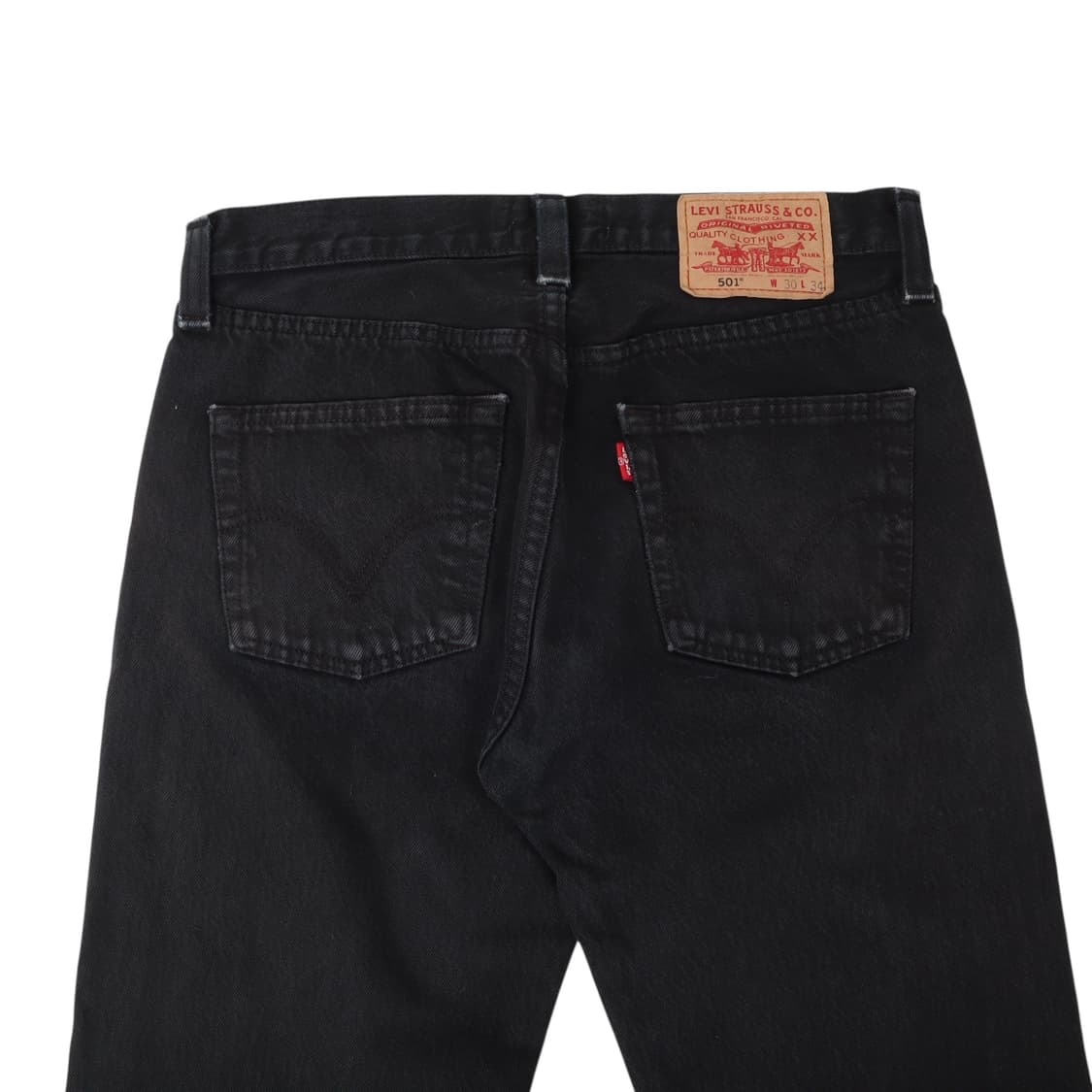 리바이스 501 스트레이트 레그 버튼플라이 블랙 데님팬츠  상품이미지2