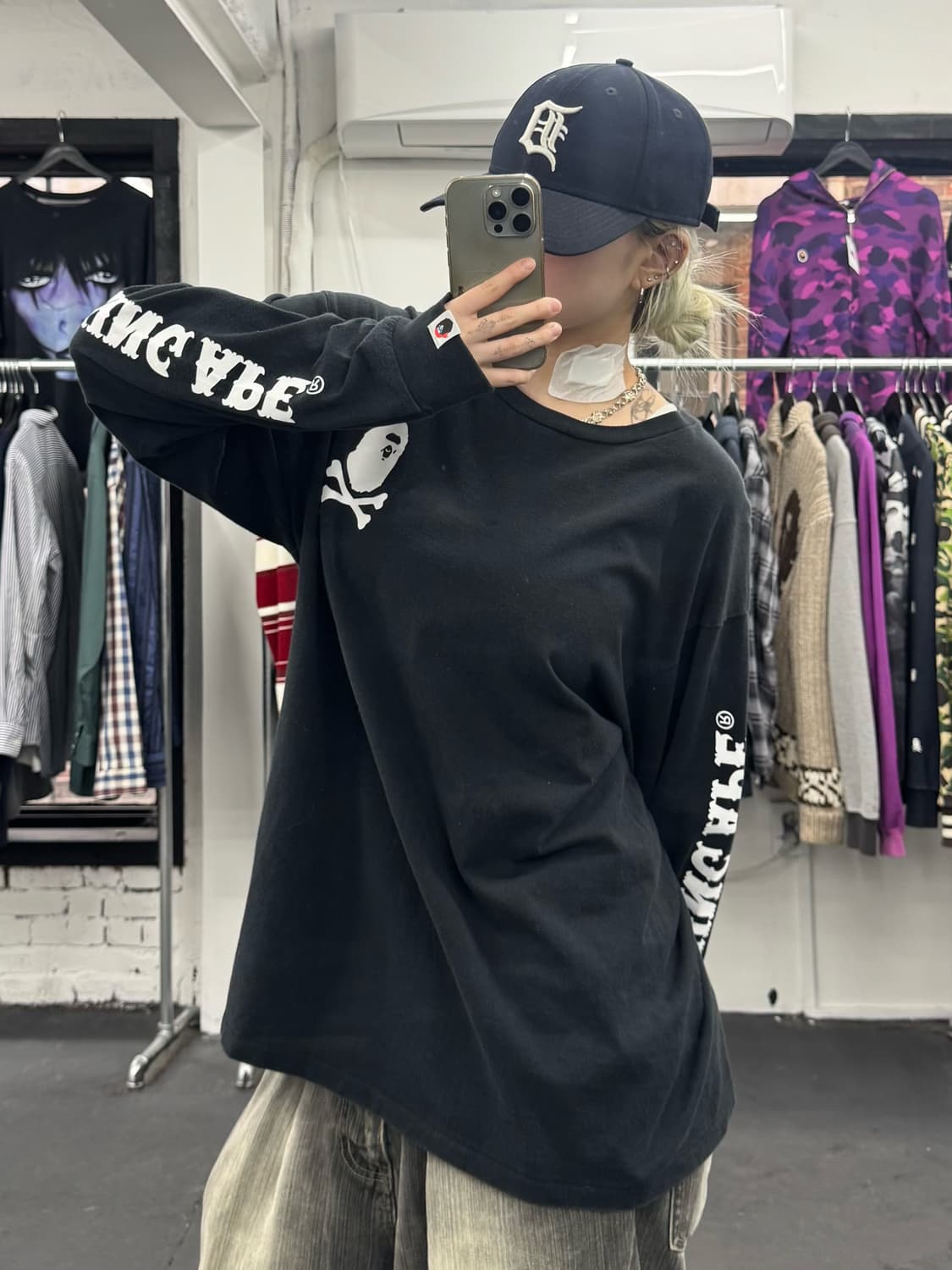 베이프 사이드 스컬 롱슬리브 상품이미지6