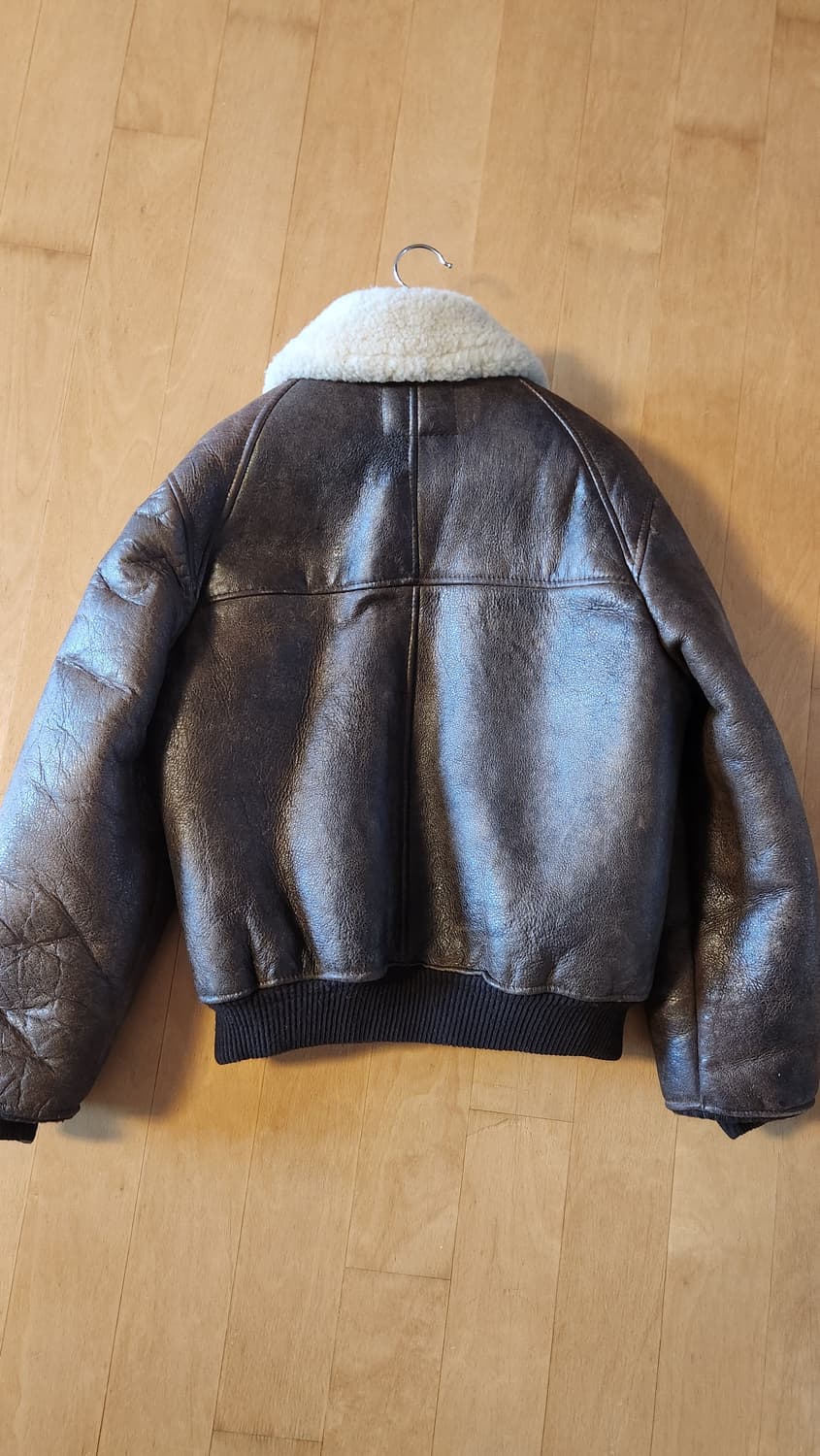 80s schott b-3 무스탕 가죽자켓 상품이미지4