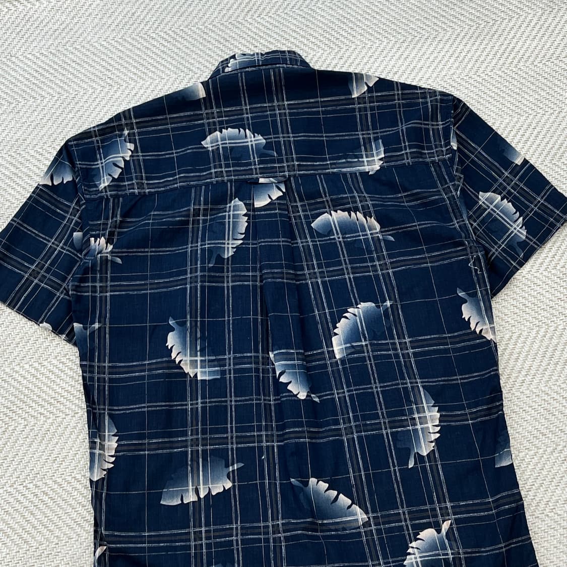 챕스랄프로렌 체크 leaf 패턴 하프 셔츠 r3804 상품이미지4