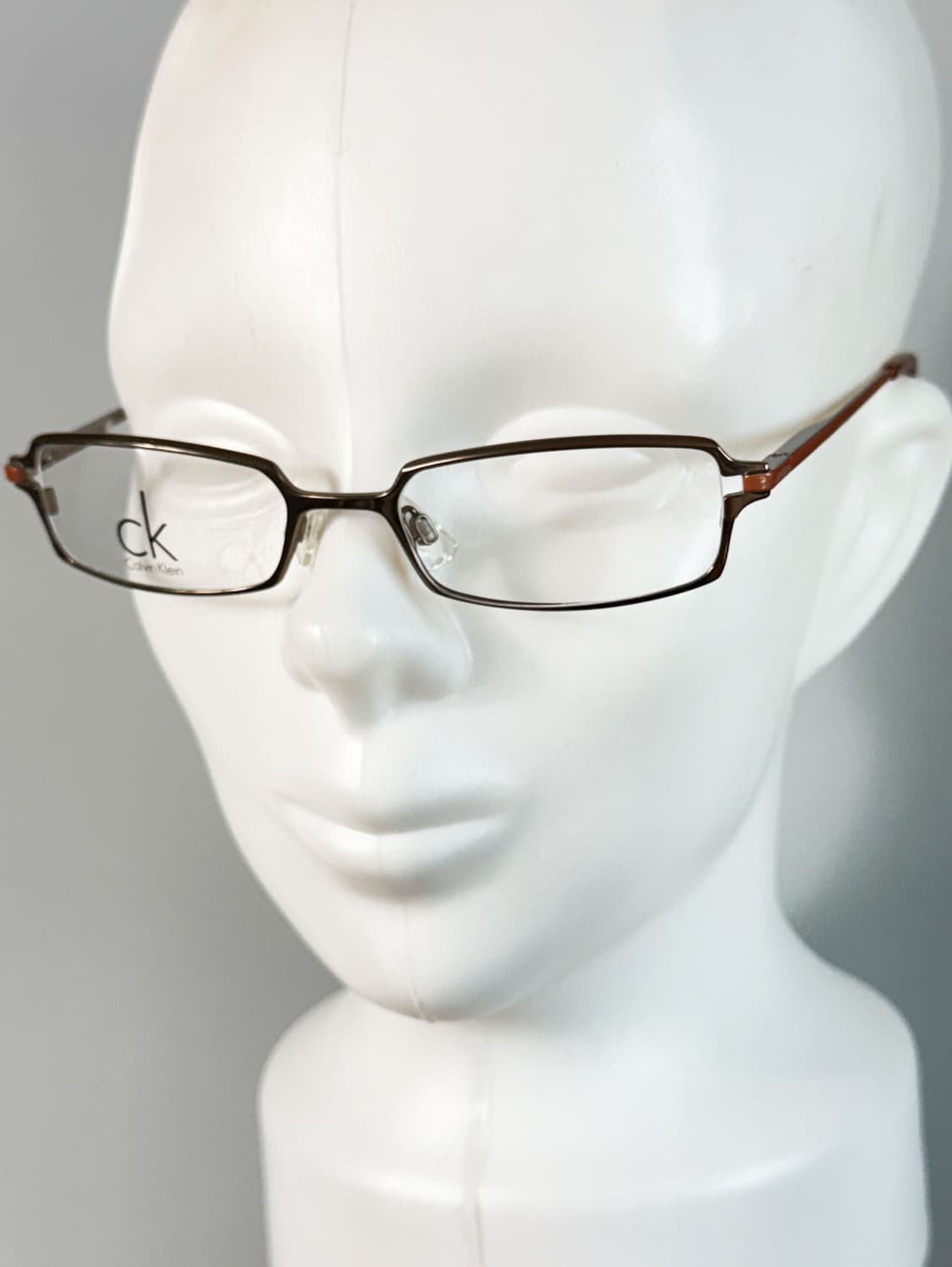 캘빈클라인 브라운 메탈 슬림 스퀘어 데드스탁 빈티지 안경 상품이미지8