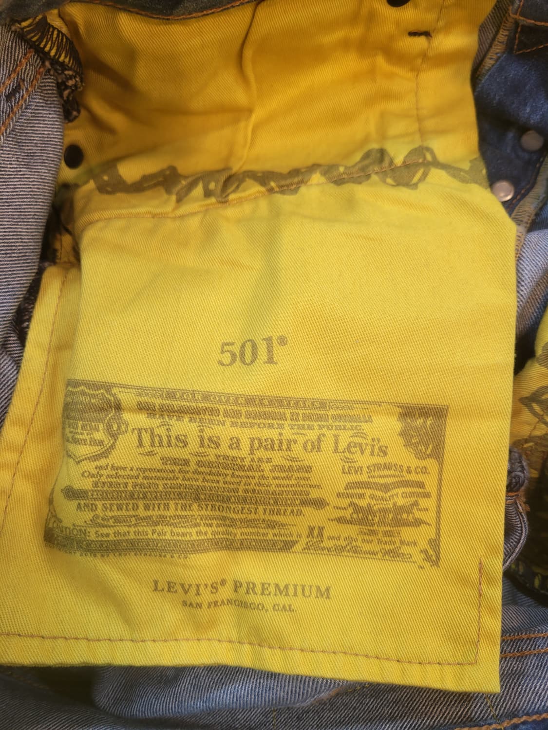 리바이스 스누피 콜라보 501 청바지 W34 상품이미지6