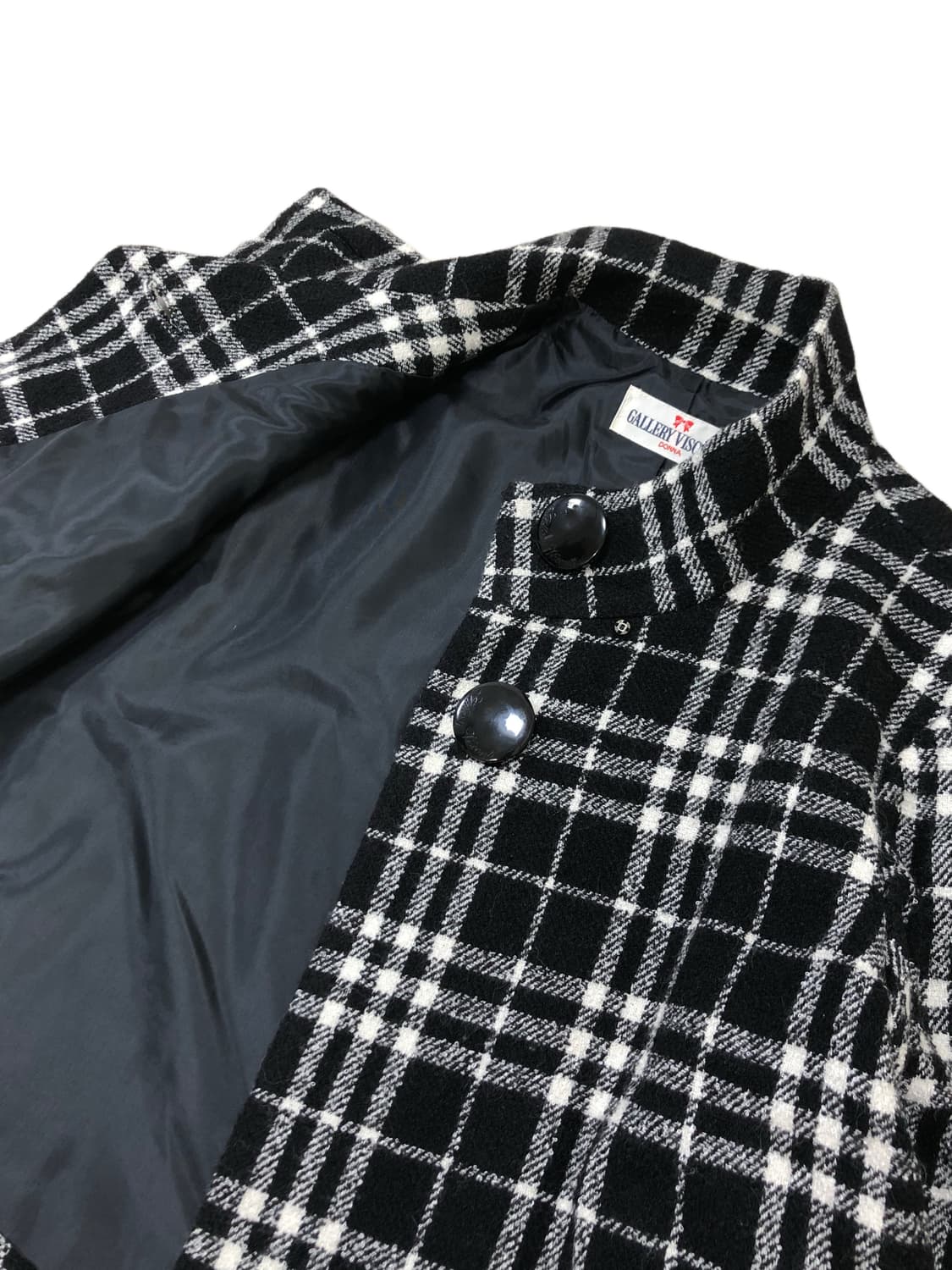 갤러리 비스콘티 체크 숏 코트 상품이미지10