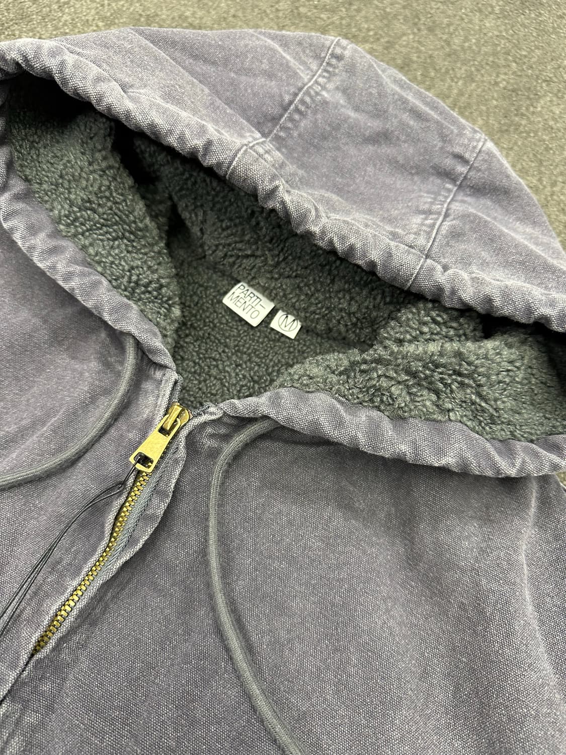 PARTIMENTO 후드 집업 자켓 M 회색 상품이미지3