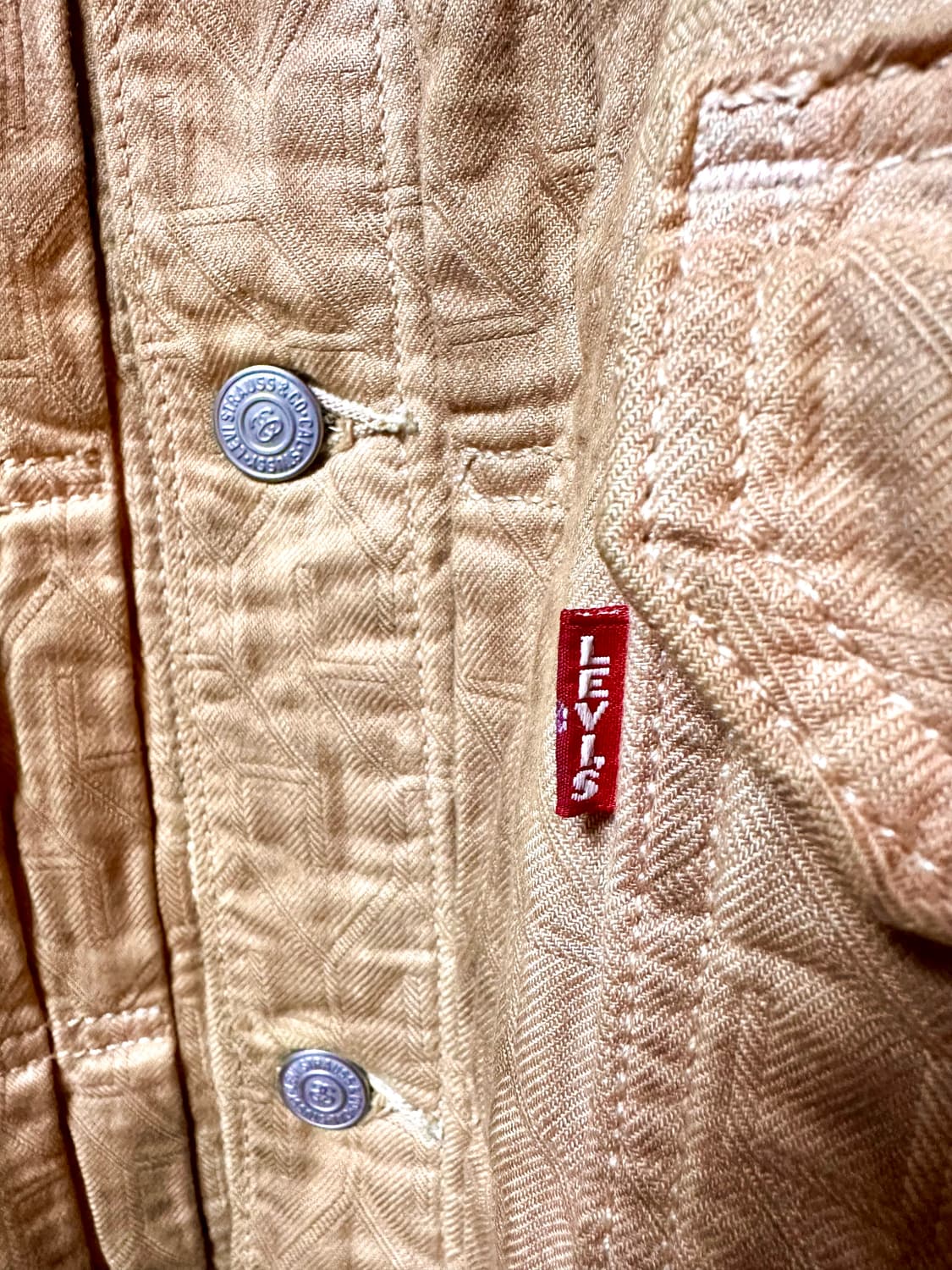 Stussy x levi's jacquard trucker jacket 상품이미지4
