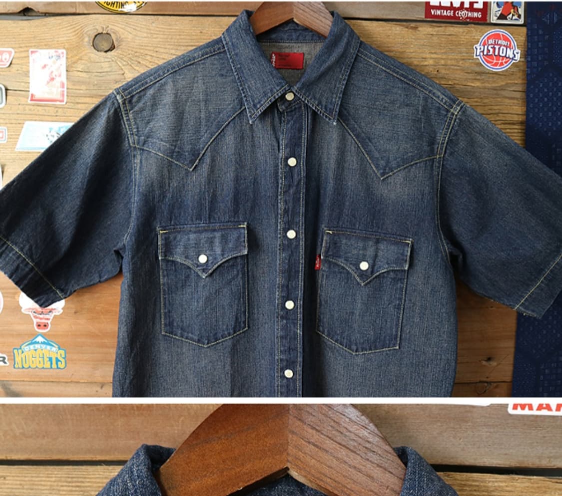 일본판 04S LEVIS 리바이스 62505-50 웨스턴 데님셔츠
L 상품이미지3