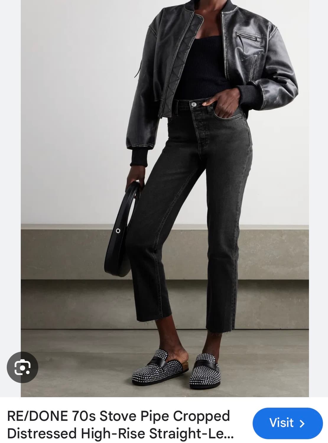 25 텍달린 새상품 리던 re/done 스토브파이프 블랙 데님 진 청바지 상품이미지1