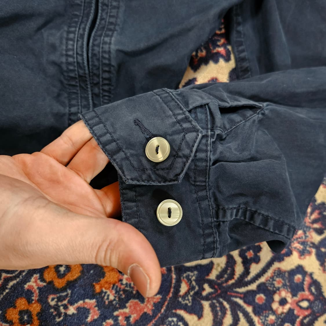 폴로랄프로렌 썬페이드 워시드 코튼 후드 집업 자켓 L  상품이미지7