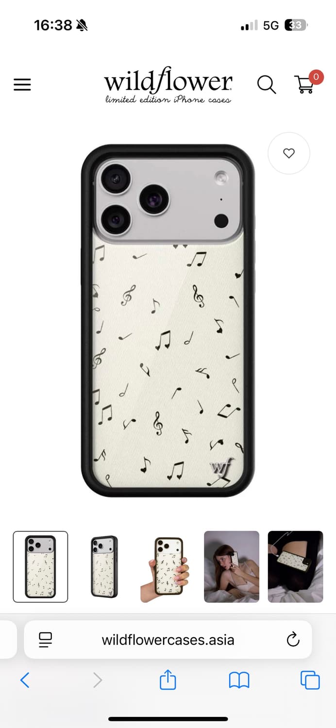 Wildflower 와일드플라워 아이폰 16 케이스 음표 새제품 상품이미지1