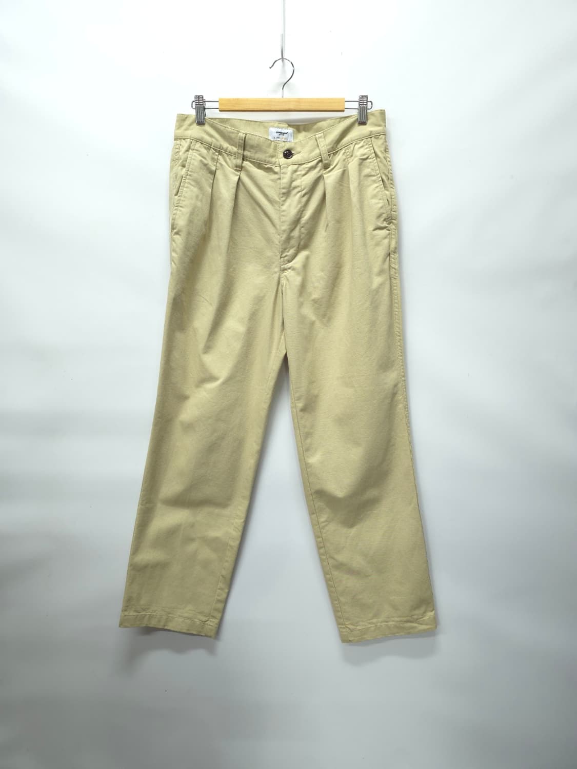 에스피오나지 베이지 투턱 코튼팬츠 (32) 상품이미지1