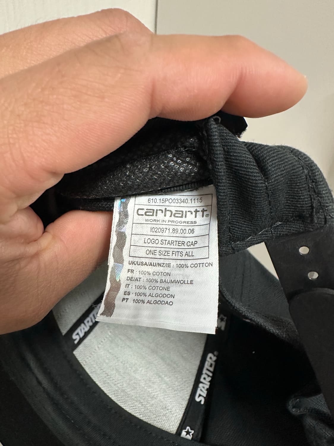 칼하트 X 스타터 콜라보 스냅백 상품이미지4