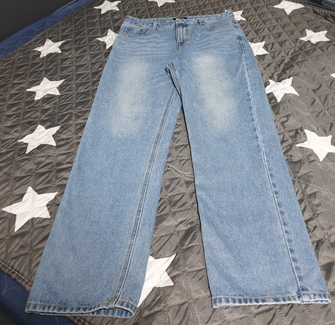 토피 워싱 세미와이드 데님팬츠 (XL) 상품이미지1