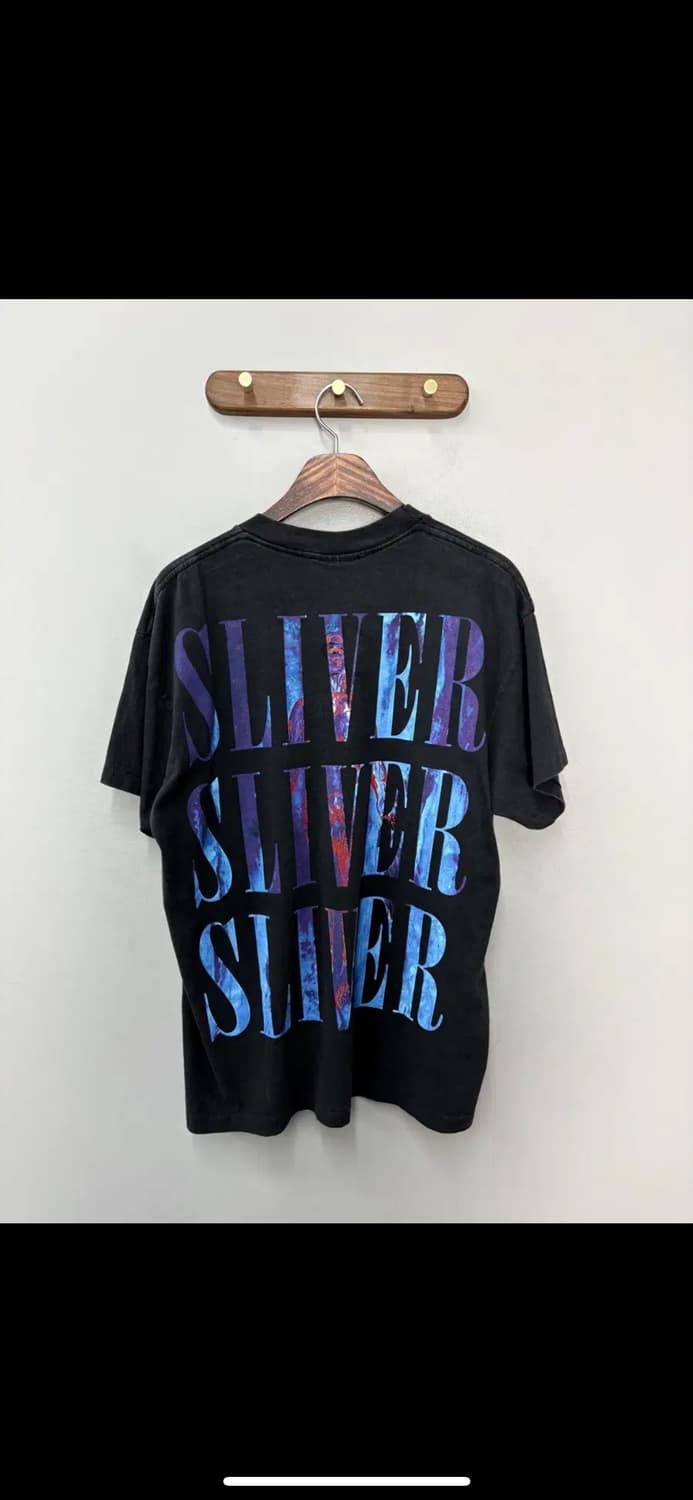 빈티지 너바나 네온 그래픽 블랙 반팔 H2496 상품이미지4