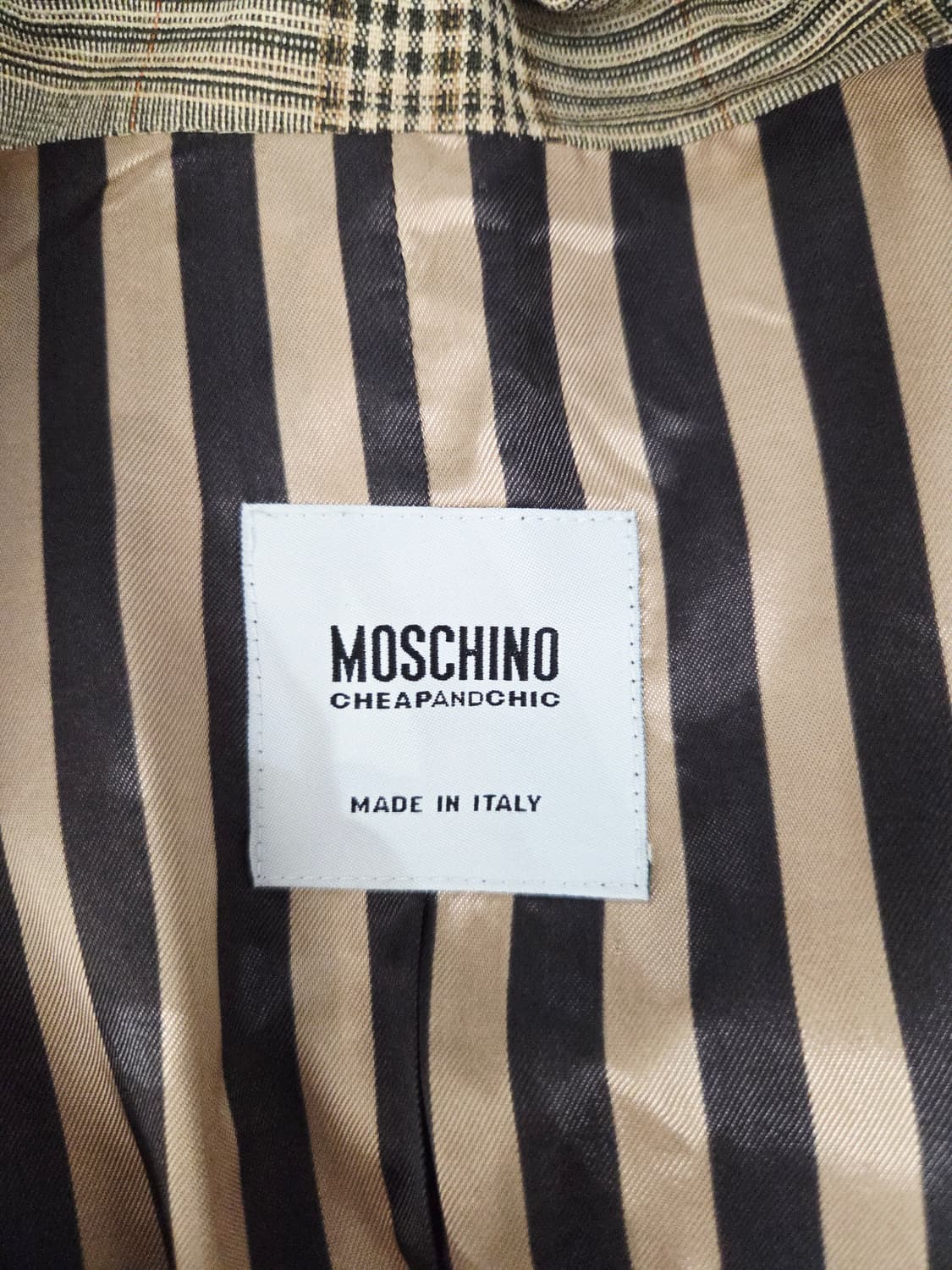 MOSCHINO 모스키노 칩앤시크 꼬임 넥 체크 자켓 상품이미지7