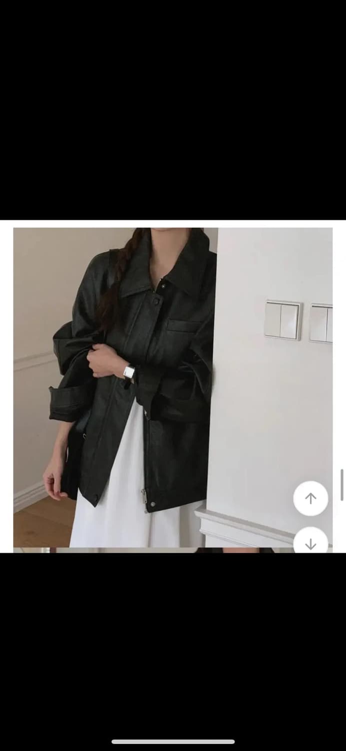 크치Made 매트 이프온리 스프링 나그랑 레더 자켓 블랙 상품이미지1