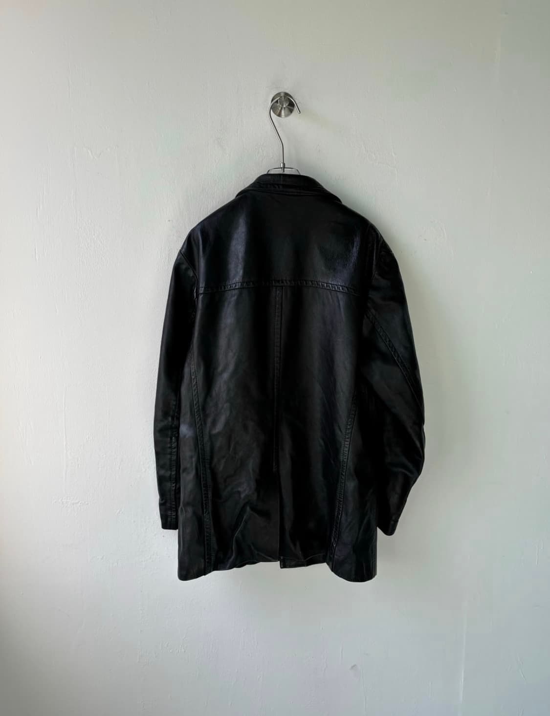 90s 이탈리안 레더 카코트 상품이미지2