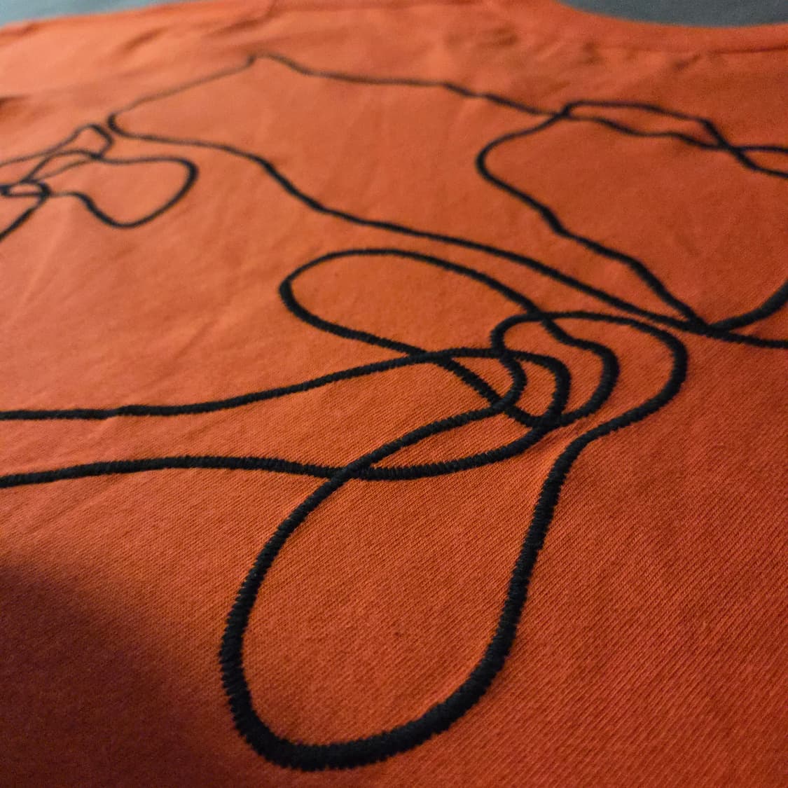 오프화이트 앱스트랙 애로우 오버 반팔 티셔츠 xs 오렌지 상품이미지3