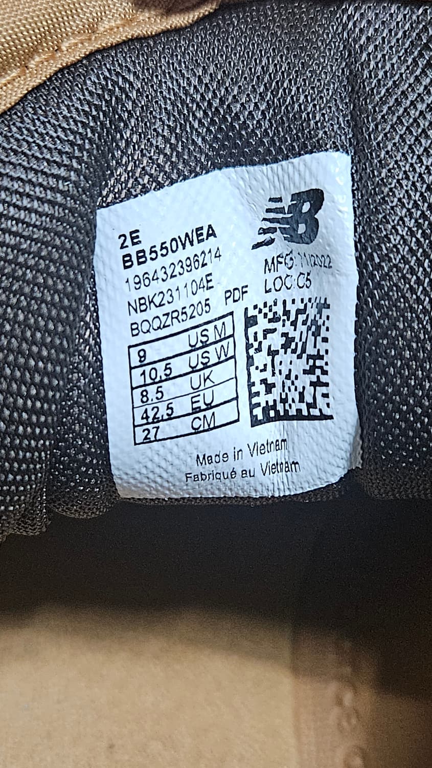 뉴발란스 550브라운 2e와이드 270mm 상품이미지4